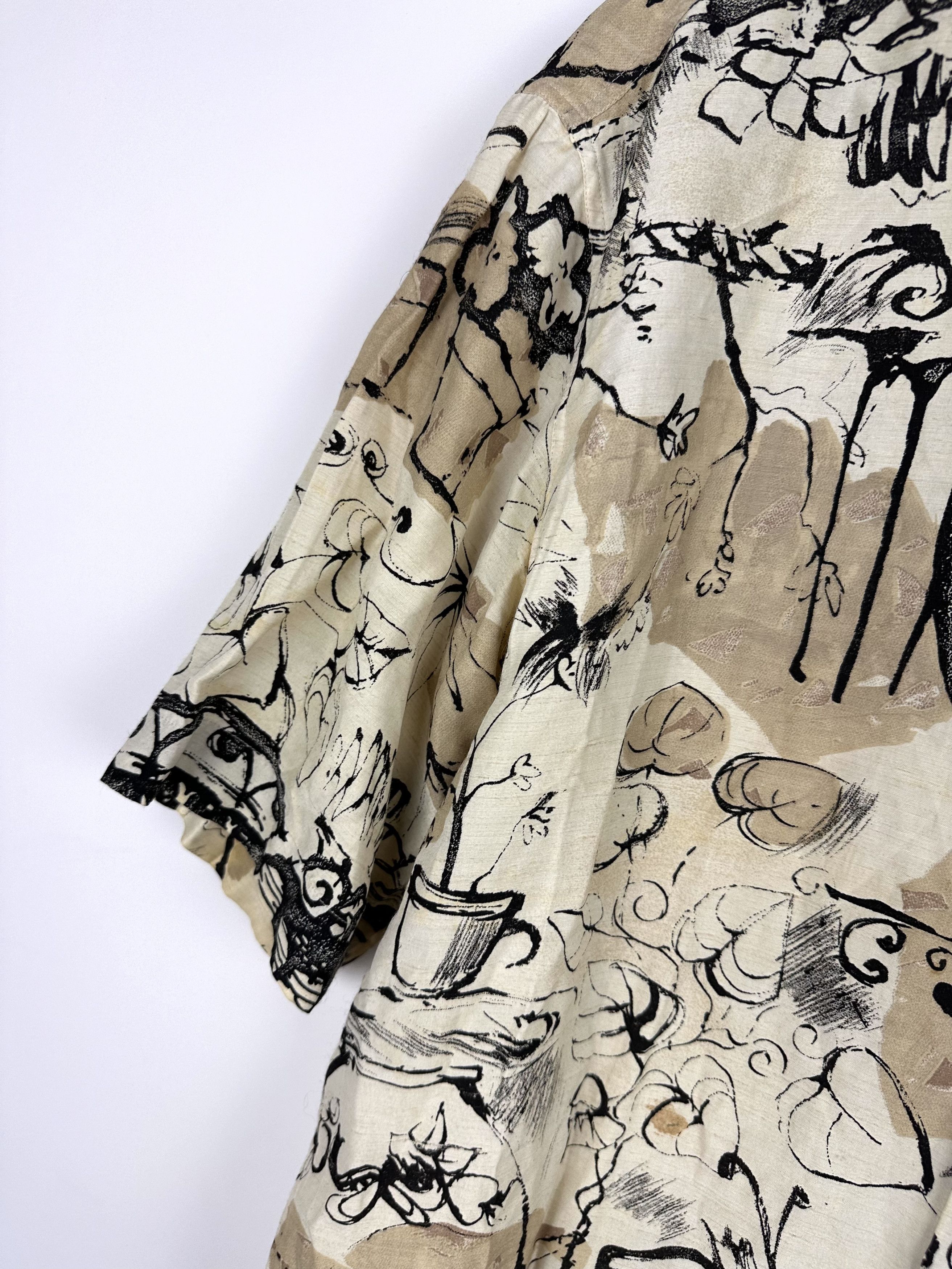 Vintage Vintage Hawaiian shirt retro 90s y2k summer linen Italy Size US XL / EU 56 / 4 - 5 Thumbnail