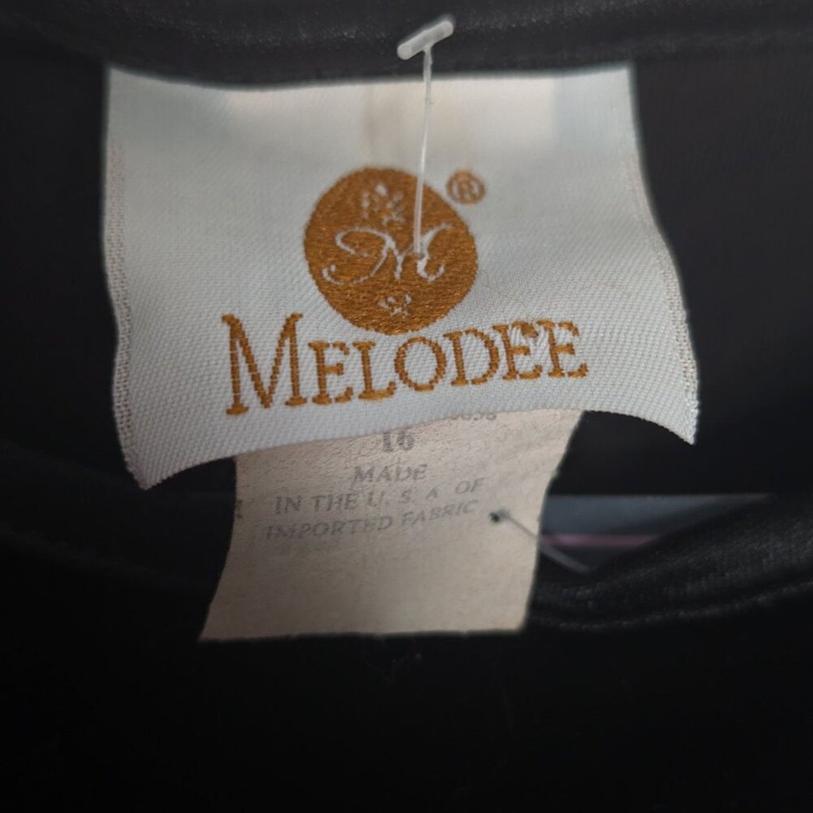 Vintage Vintage Melodee Black Sheer Sleeve Velvet Dress Feather Trim Size S / US 4 / IT 40 - 3 Thumbnail