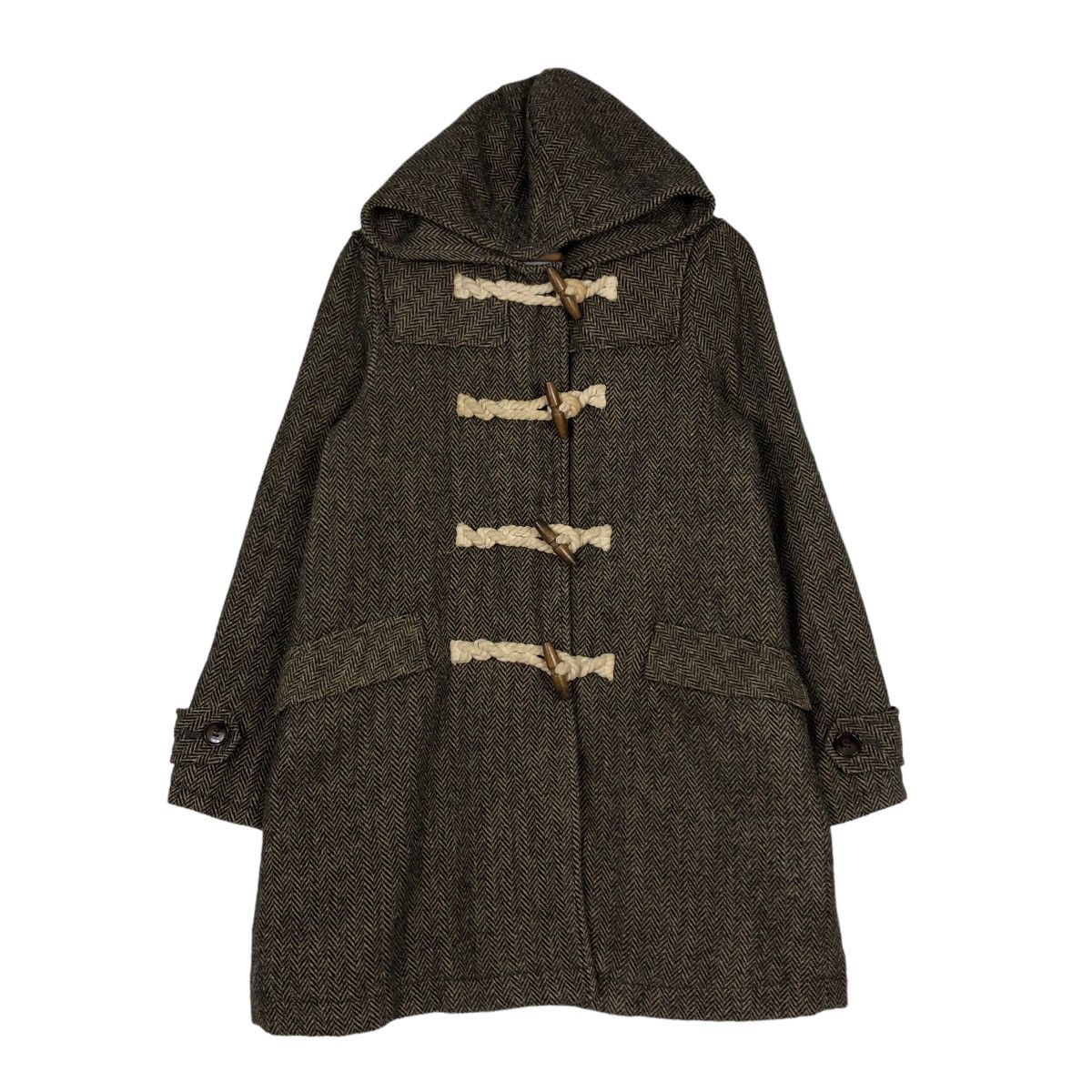 Harris Tweed 📌VINTAGE LONG JACKET WOOL HARRIS TWEED Size US M / EU 48-50 / 2 - 2 Thumbnail