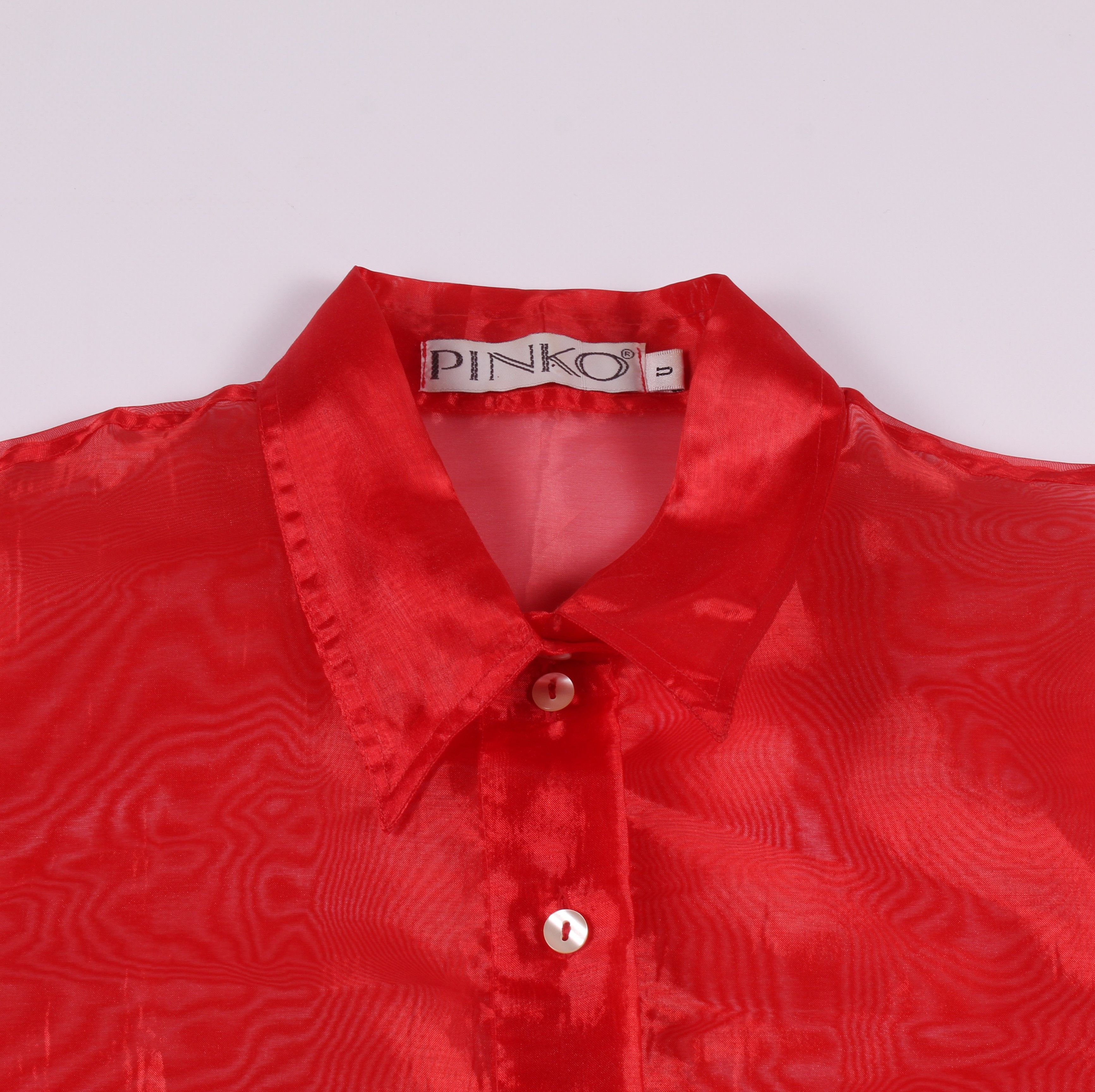 Pinko × Vintage Vintage Pinko Oversized Mesh Shirt Size ONE SIZE - 2 Thumbnail
