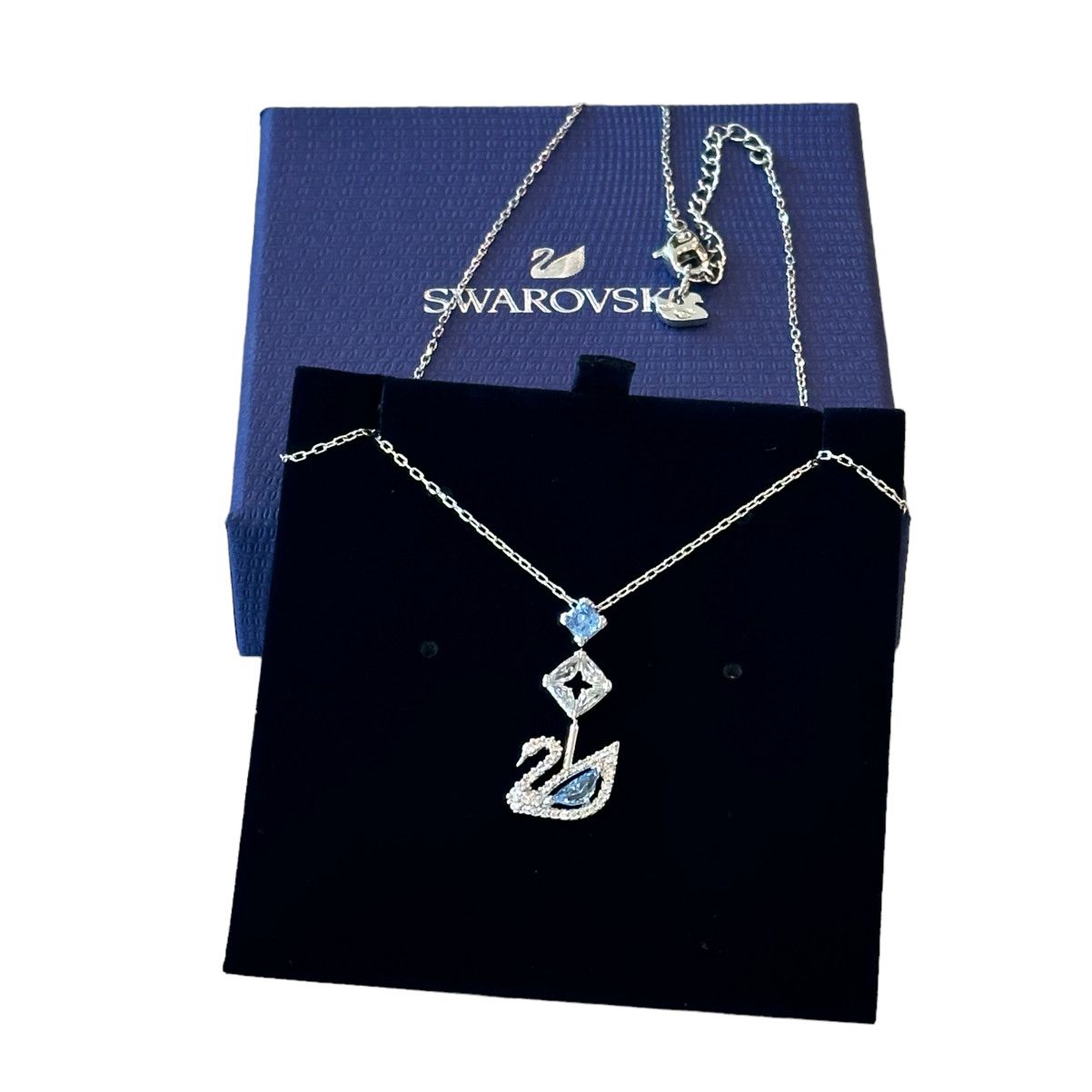 image of Swarovski Crystal Dazzling Swan 125Th Anniversary Necklace in Silver, Women's