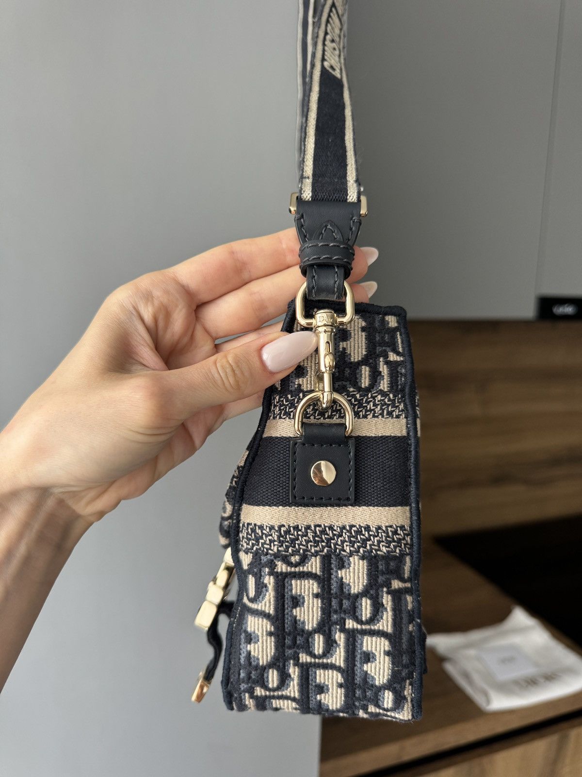 Dior DIOR Small Diorcamp Bag Blue Oblique Embroidery Size ONE SIZE - 6 Thumbnail