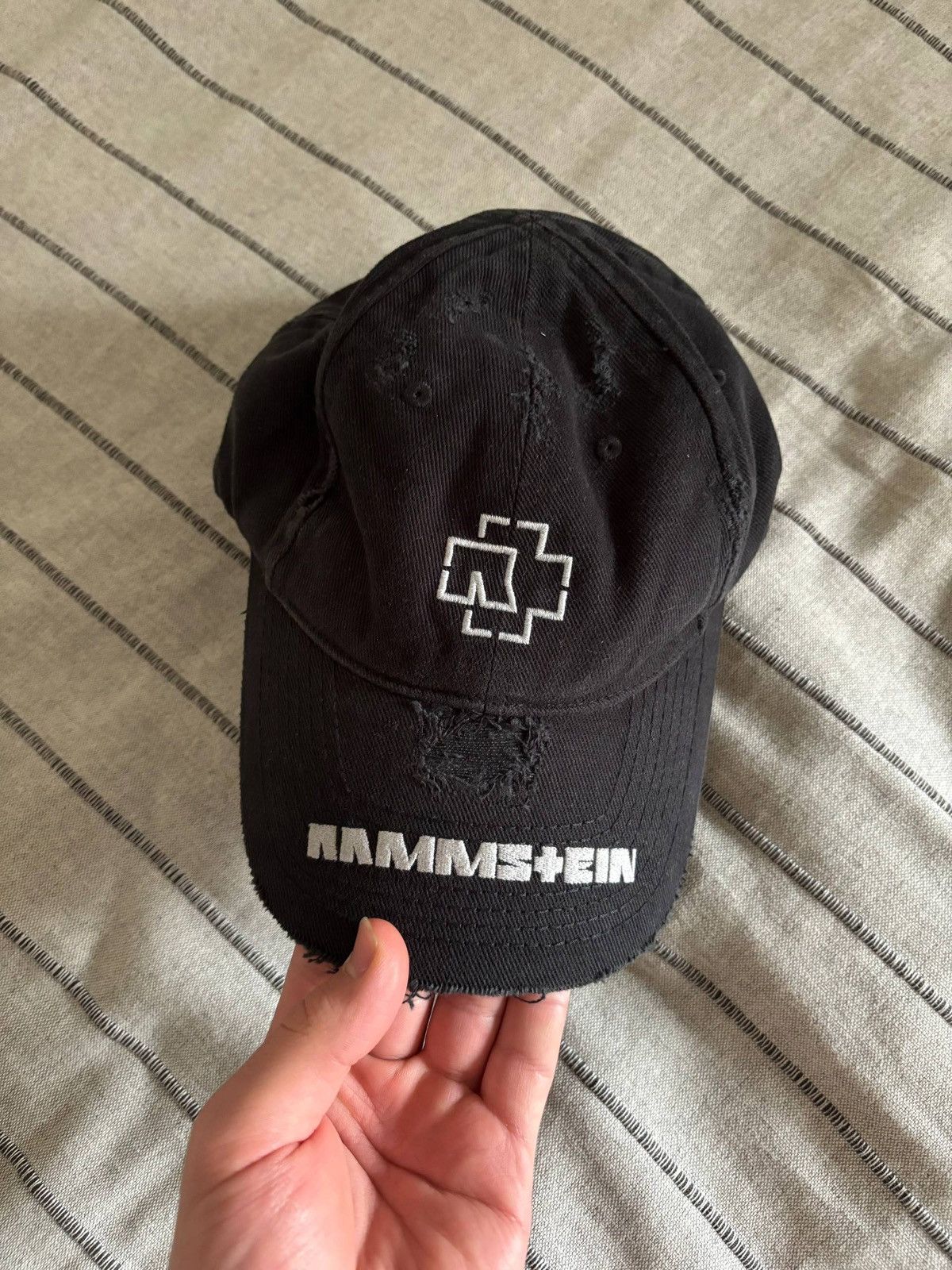 Balenciaga Balenciaga x Rammstein Distressed Cap | Grailed