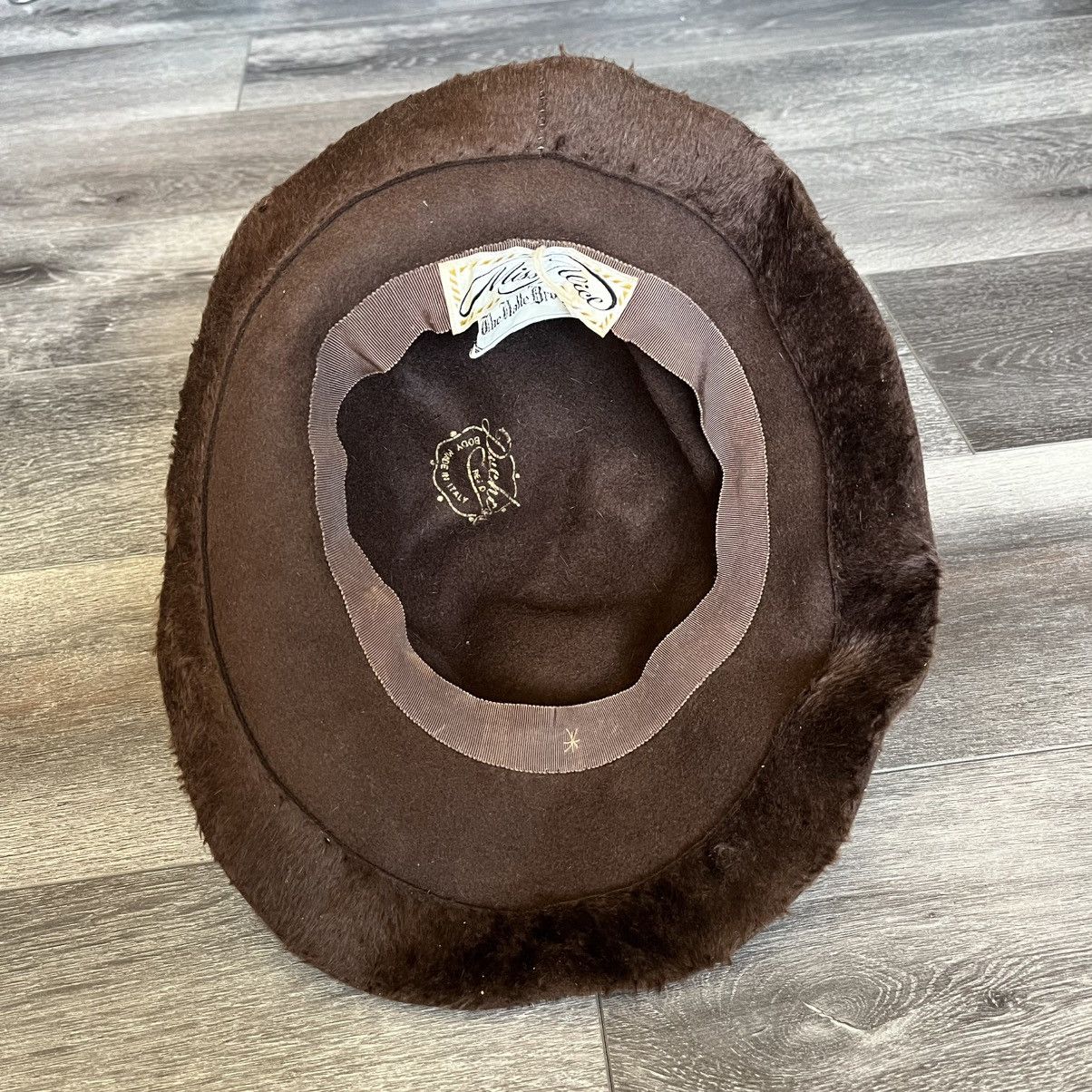 Vintage Vintage Miss Alice The Halle Bros Brown Faux Fur Bucket Hat Size ONE SIZE - 4 Thumbnail