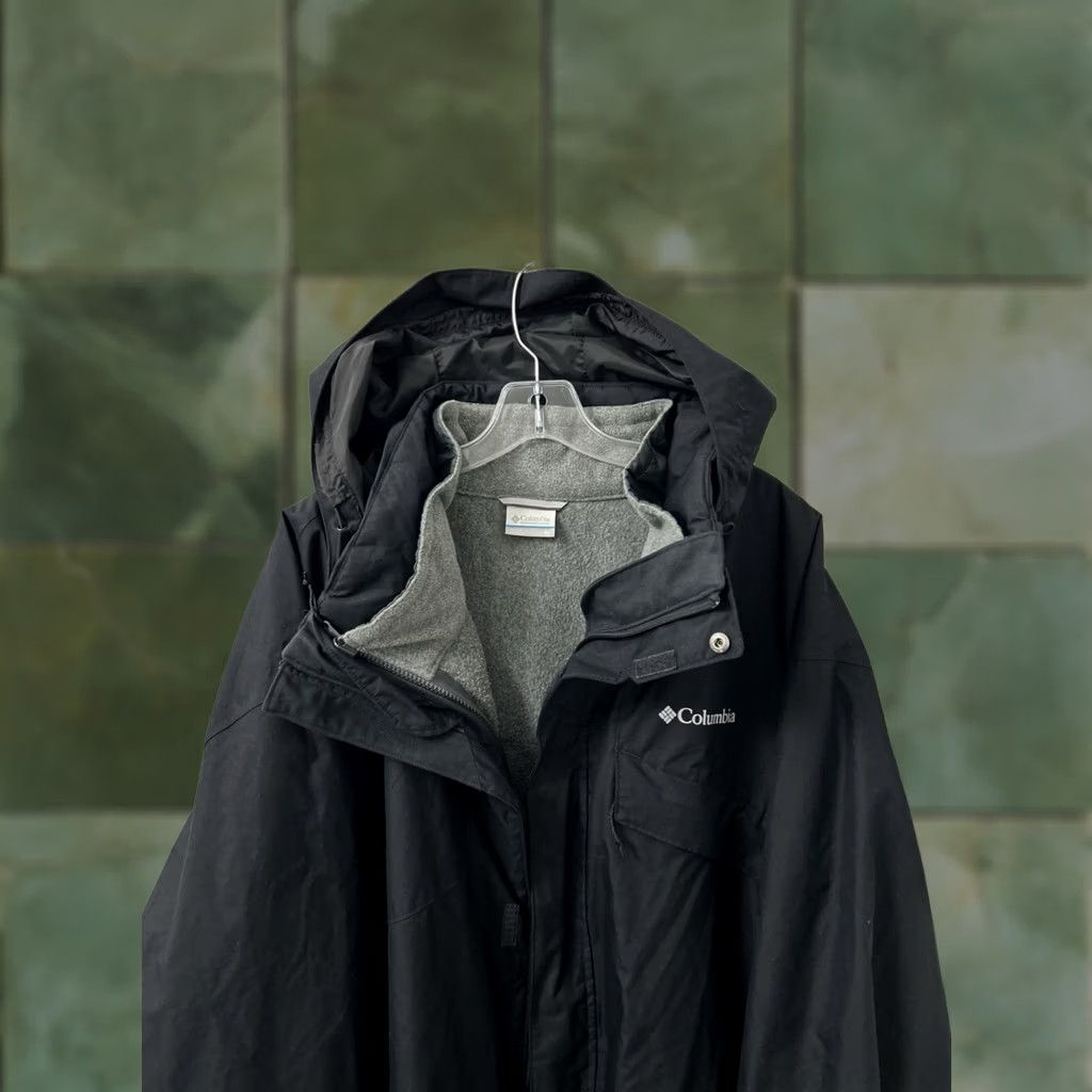 Vintage Columbia Bugaboo Interchange Jacket Mens 5XL Black 3 In 1 Omni-Tech Fleece Parka Waterproof Hooded Local Size US XXL / EU 58 / 5 - 1 Thumbnail