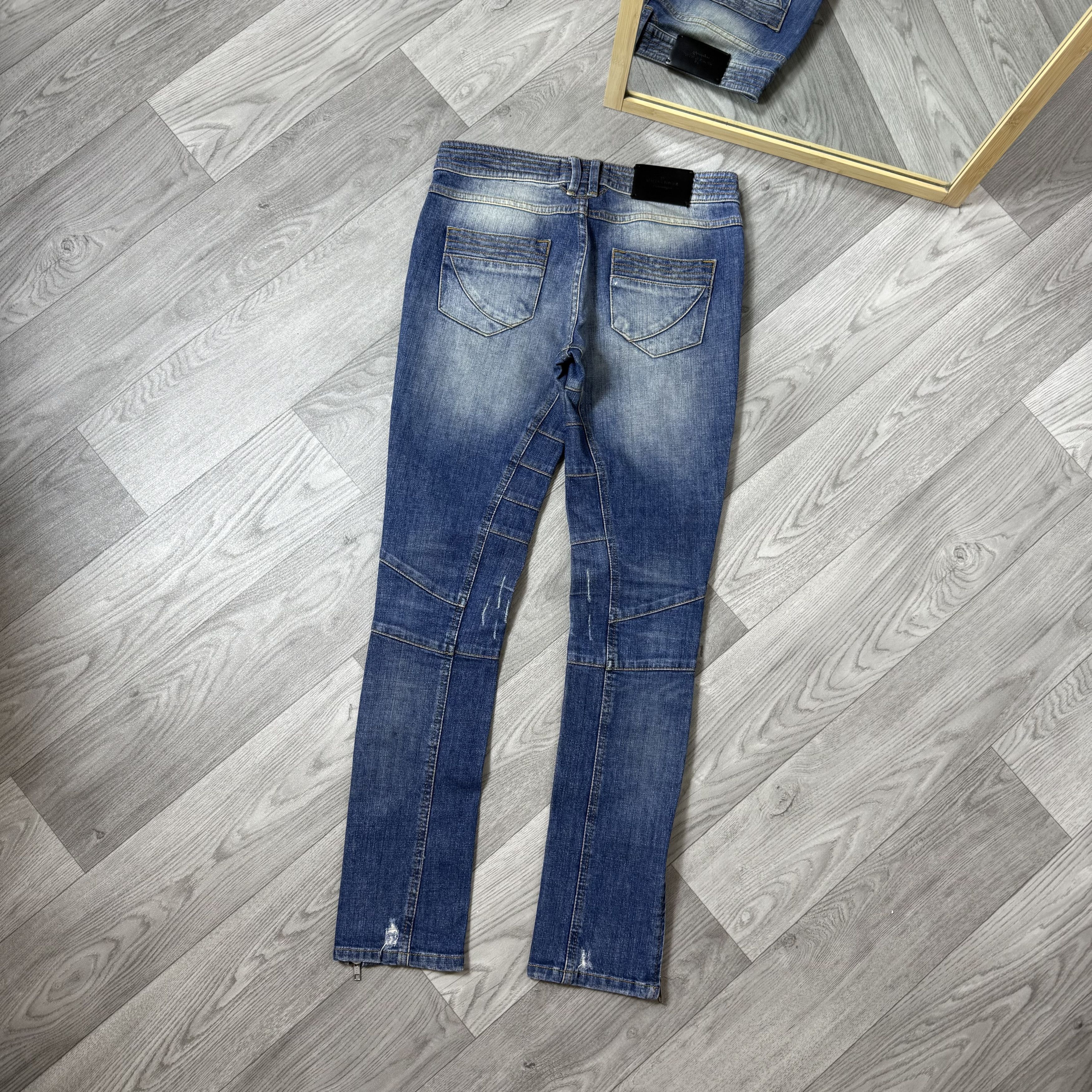 By Malene Birger Vintage By Malene Birger 90s Rare Full Zip Faded Jeans Pants Size 28" / US 6 / IT 42 - 2 Thumbnail