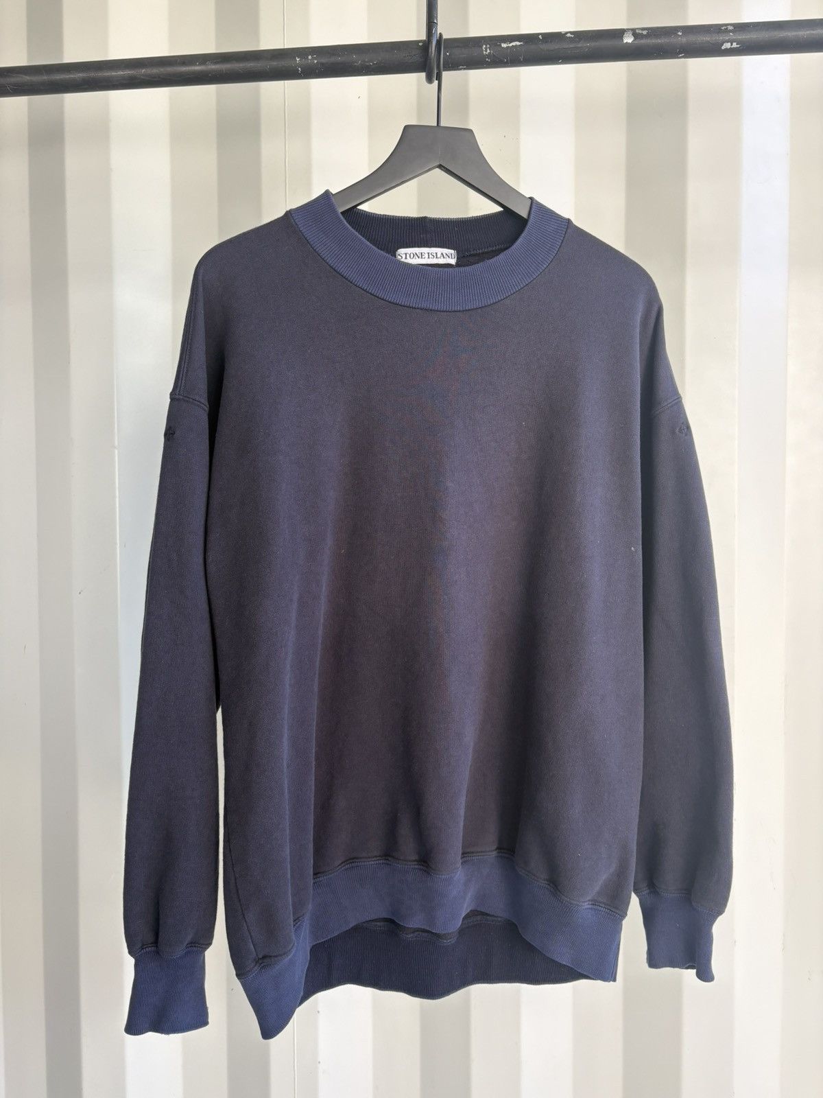Stone Island Vintage Stone Island Faded Sweatshirt Grunge Boxy Size US XL / EU 56 / 4 - 1 Thumbnail