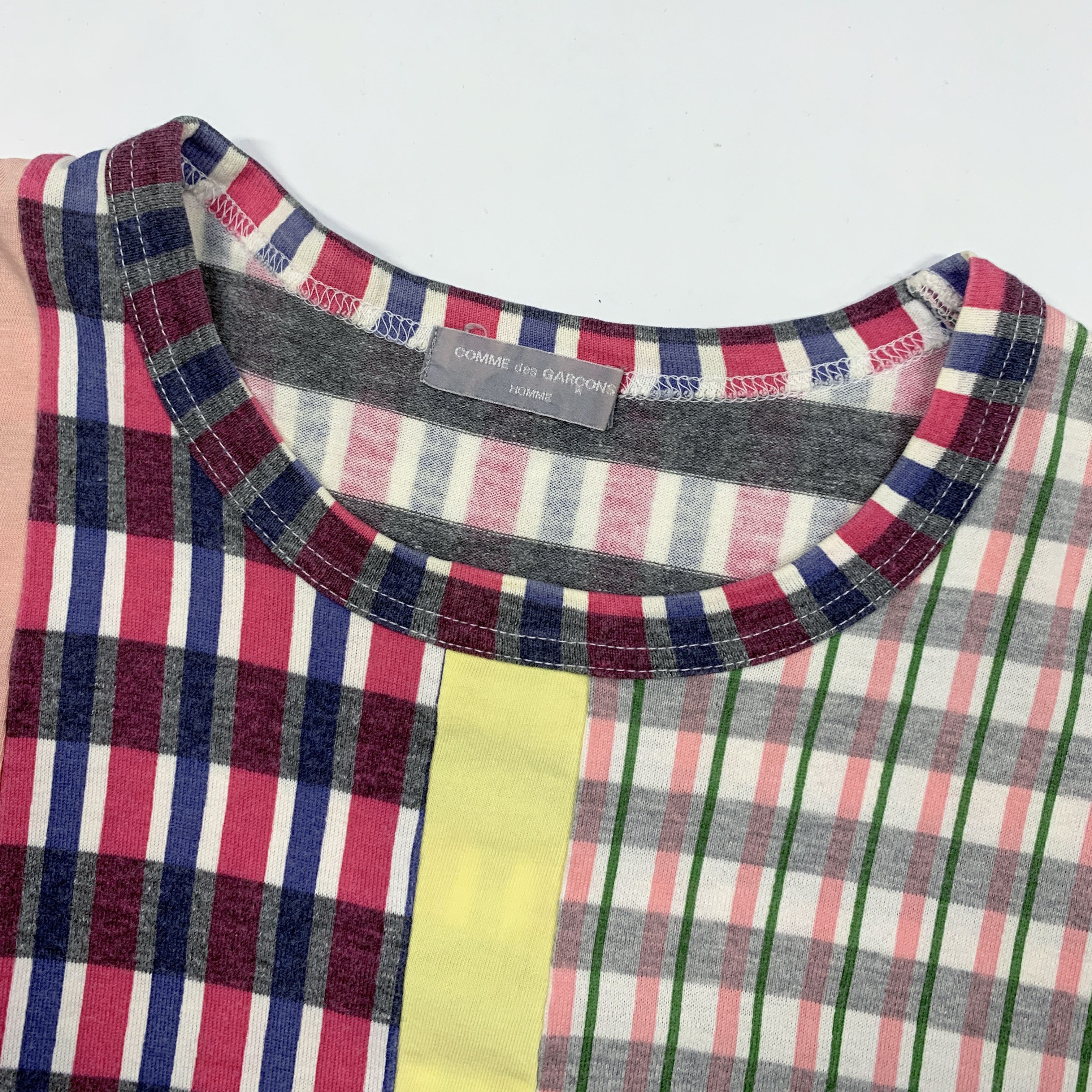 Comme des Garcons × Comme des Garcons Homme × Comme des Garcons Homme Plus 2001 Patchwork Striped Tee Size US M / EU 48-50 / 2 - 5 Thumbnail