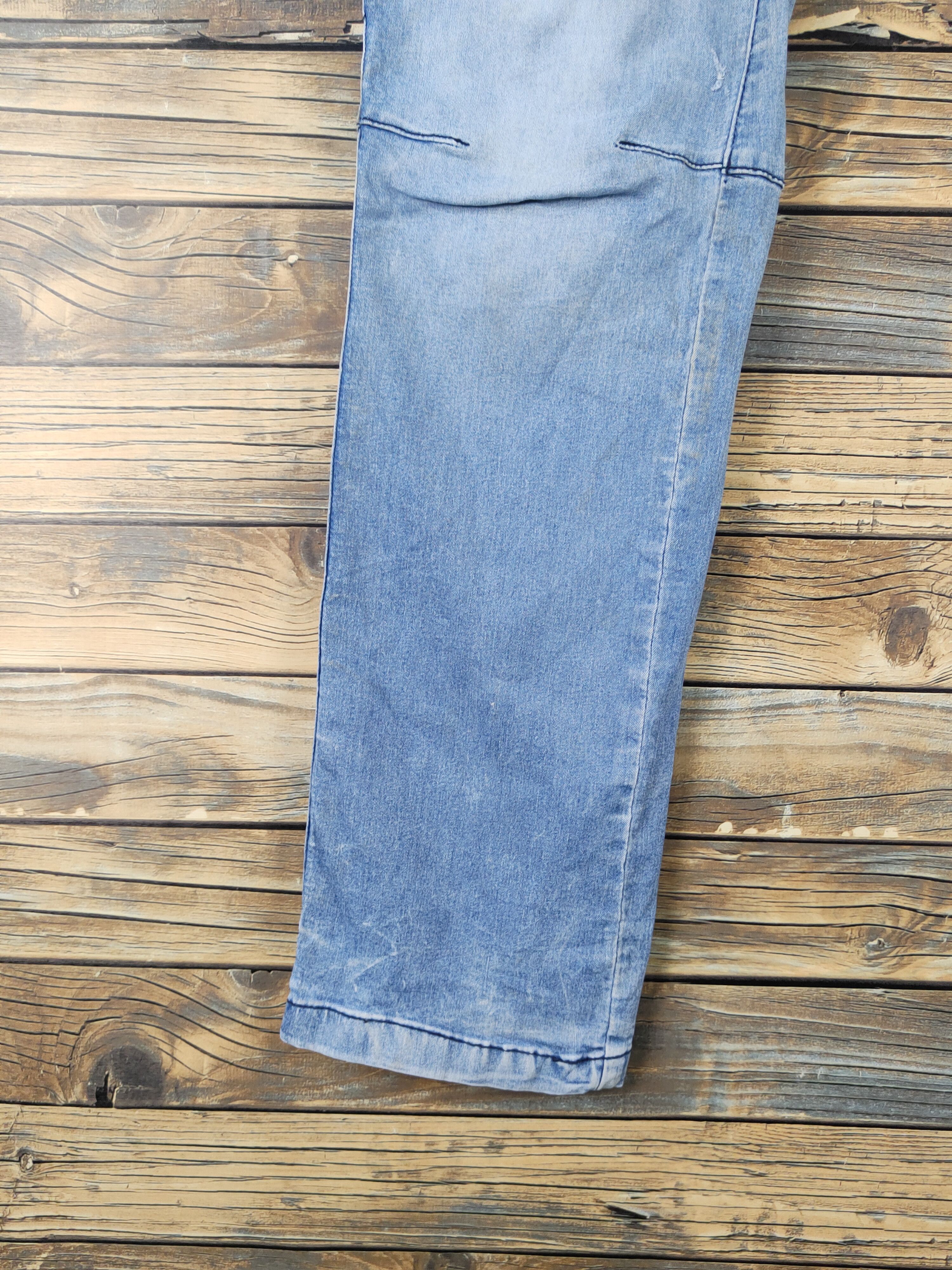Japanese Brand FieldCore Blue Distressed Ripped cargo Jeans #W1965 Size US 32 / EU 48 - 4 Thumbnail