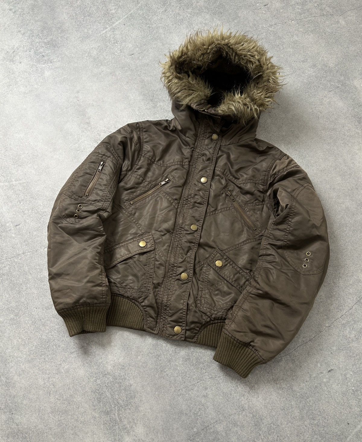 Japanese Brand Japanese Brand brown alaska jacket mens bombera Size S / US 4 / IT 40 - 1 Thumbnail