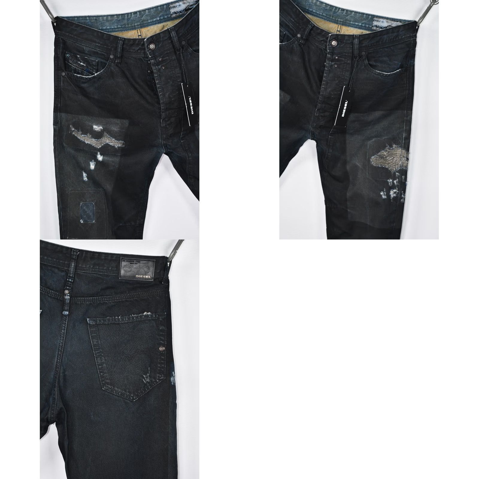 Diesel Diesel Narrot 0857E Regular Carrot Jeans Blue Men W30 L32 Regular Distressed Cotton Denim Size US 30 / EU 46 - 8 Thumbnail