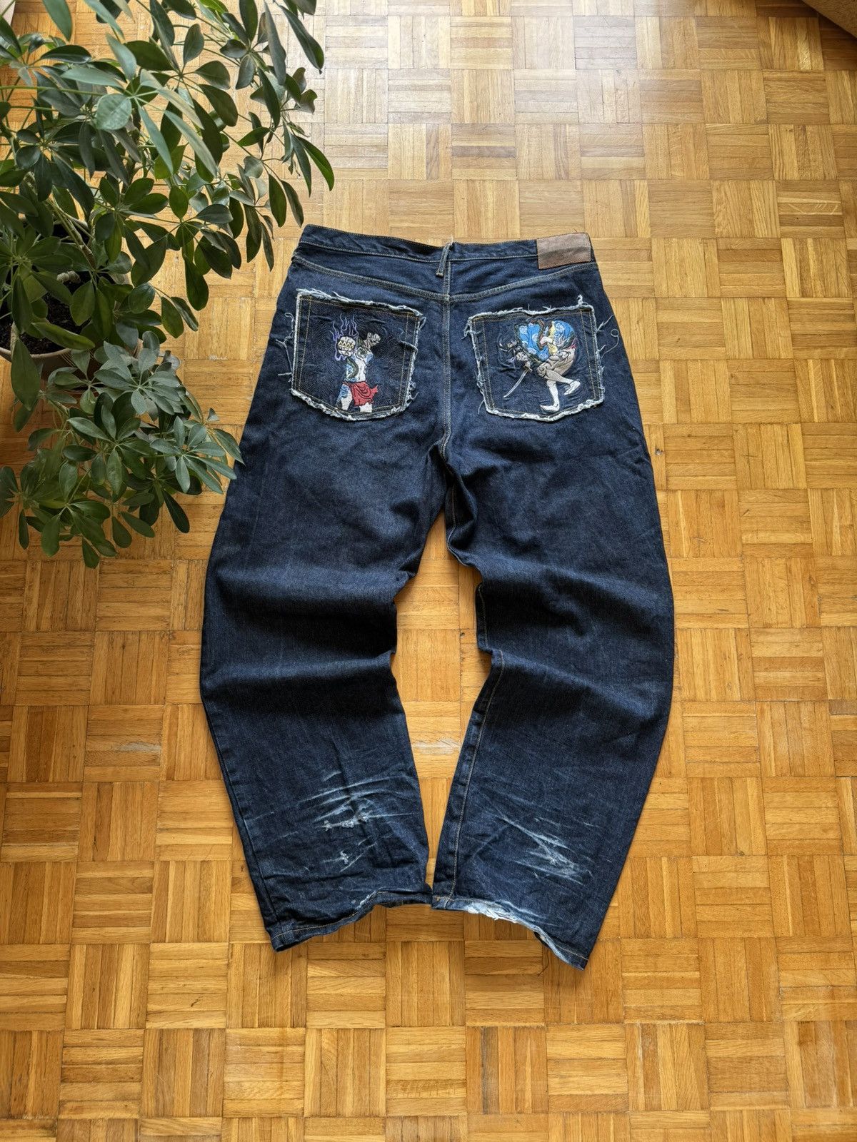 Red Monkey Pants Crazy Vintage Y2K Baggy Red Monkey Co Jeans Size US 40 / EU 56 - 1 Thumbnail