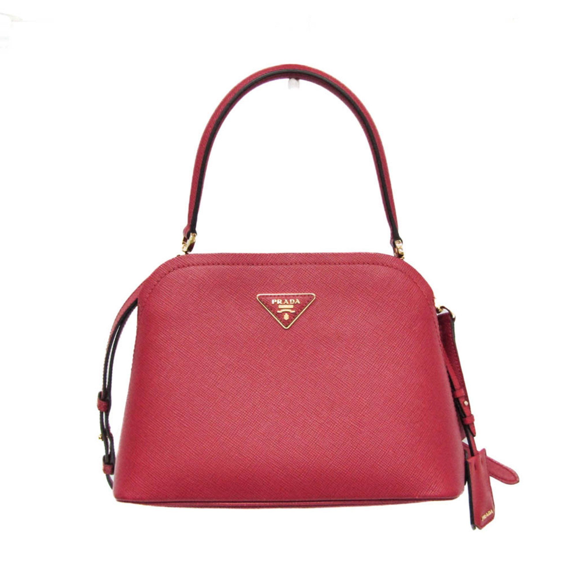 Prada Prada Saffiano Matinee 1BA282 Women's Leather Handbag,Shoulder Bag Red Color Size ONE SIZE - 1 Thumbnail