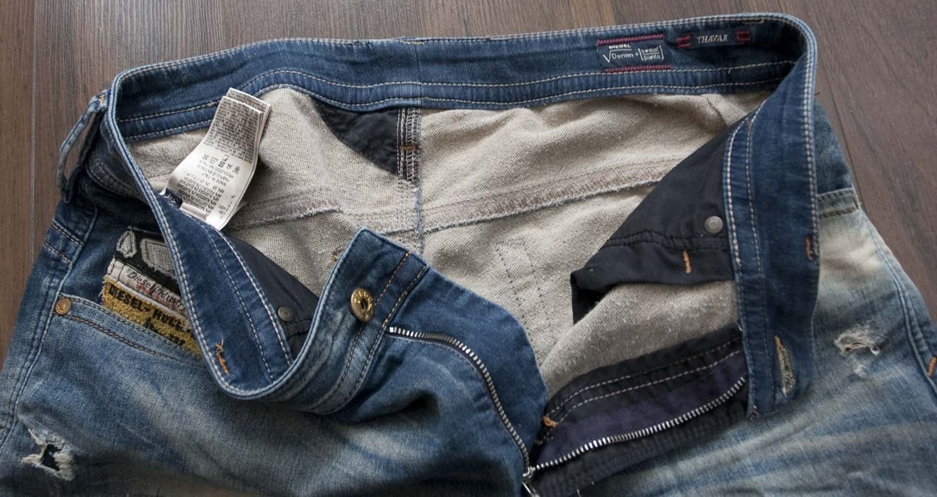 Diesel Diesel Thavar Jeans Denim +Sweatpants Distressed Size 34x28