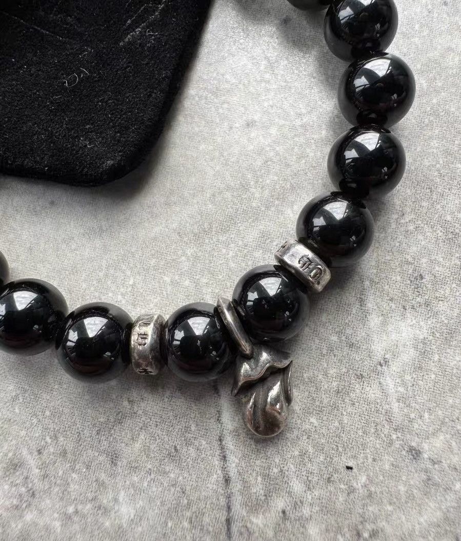 Chrome Hearts Chrome Hearts Rolling Stones Obsidian Bracelet Size ONE SIZE - 2 Thumbnail