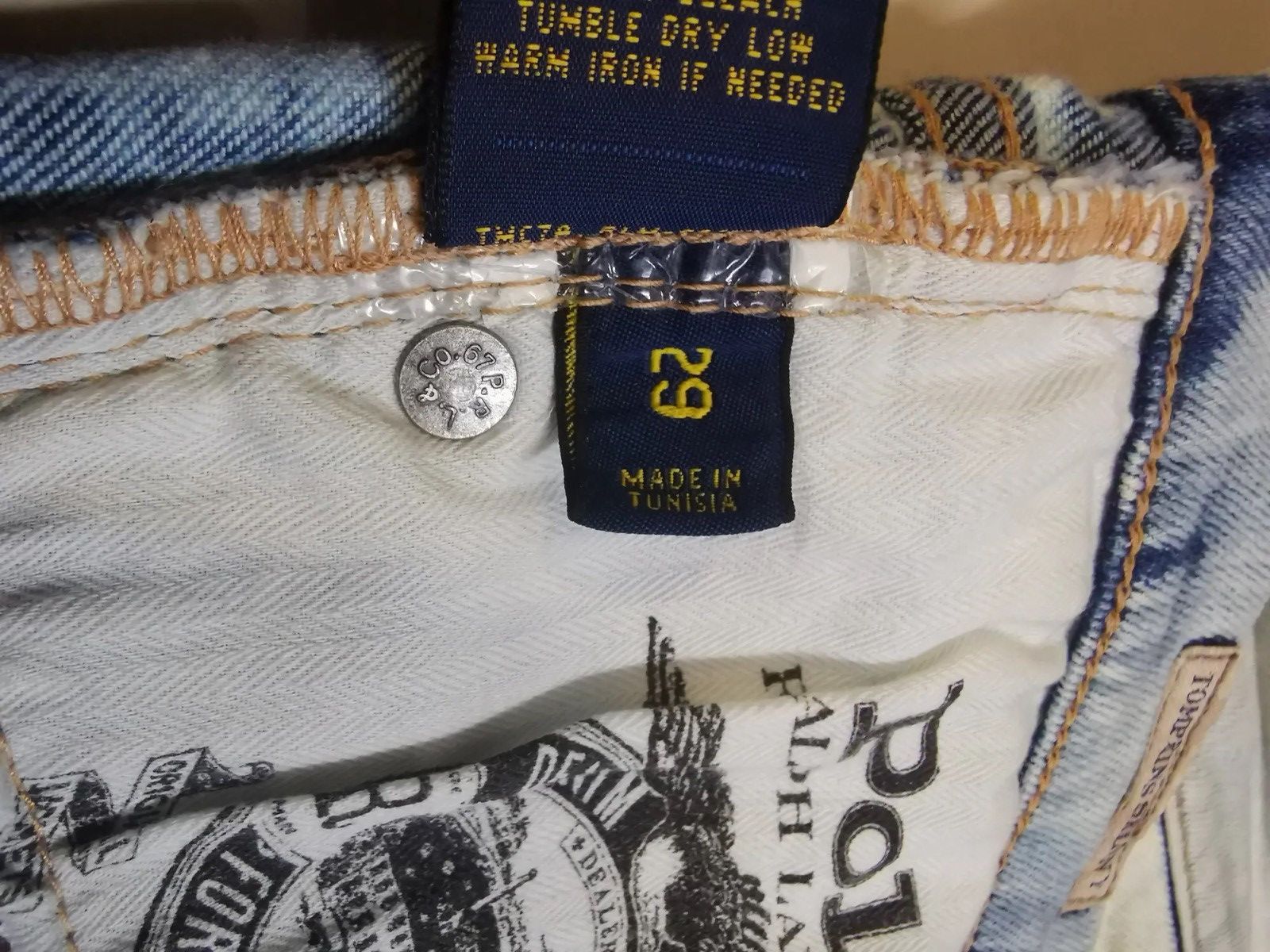 RRL Ralph Lauren Polo Ralph Lauren Tompkins Skinny Jeans Acid Wash Size US 29 - 10 Thumbnail