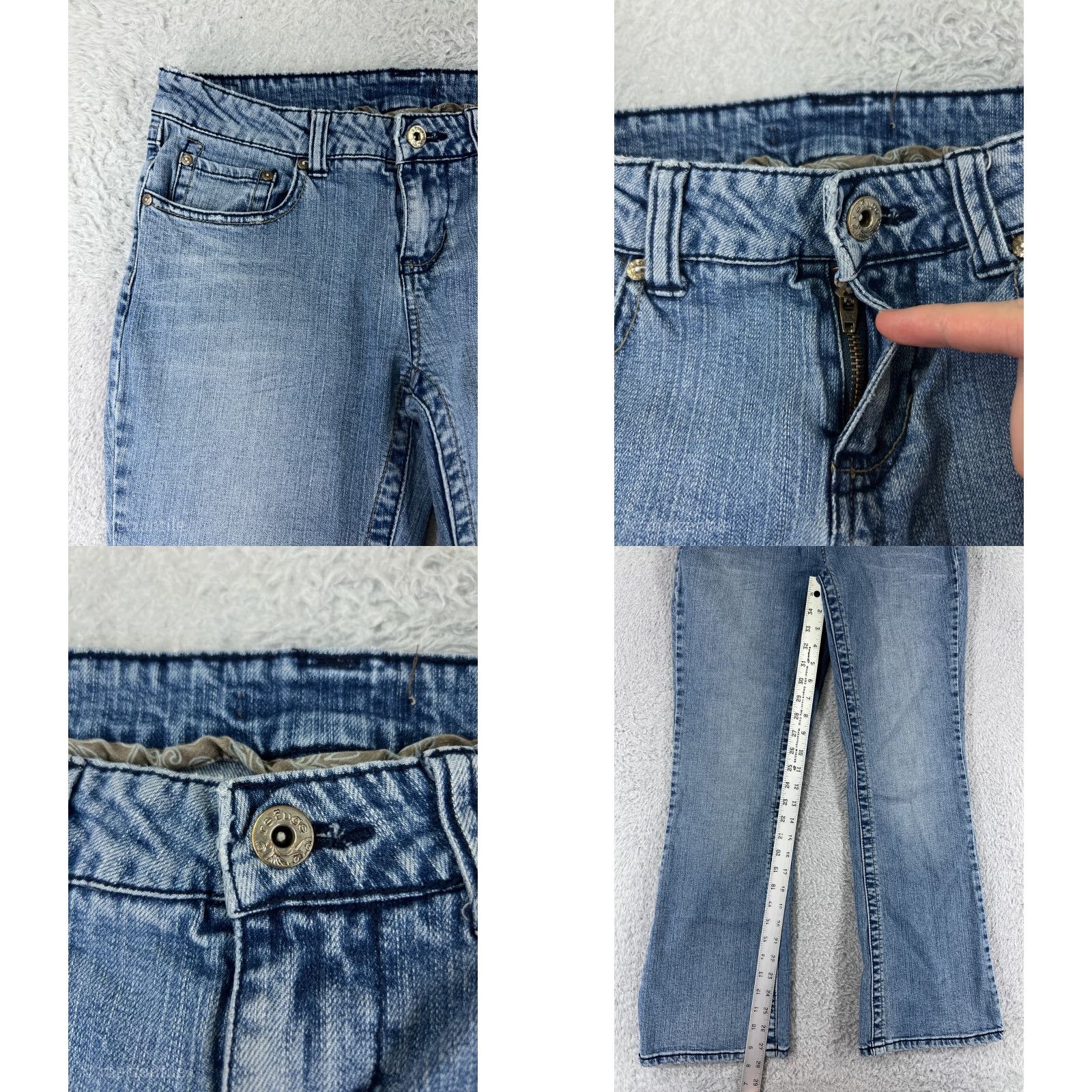 Vintage Refuge Jeans Womens 9 Blue Denim Cotton Blend Bootcut Stretch Regular 5-Pocket Design Classic American Mens? No gender specified Size 30" / US 8 / IT 44 - 8 Thumbnail