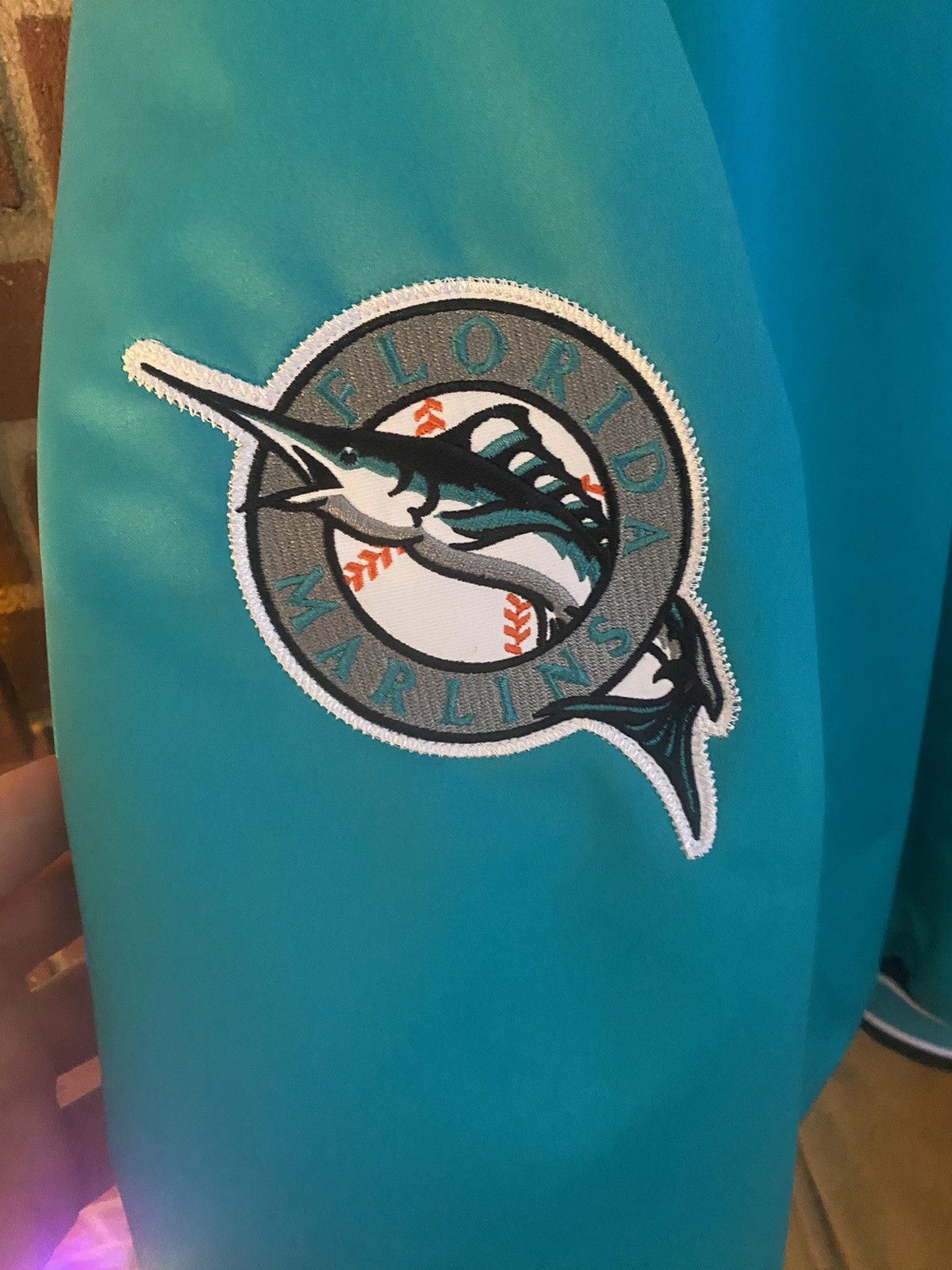 Starter Teal Florida Marlins starter jacket Size US L / EU 52-54 / 3 - 3 Thumbnail