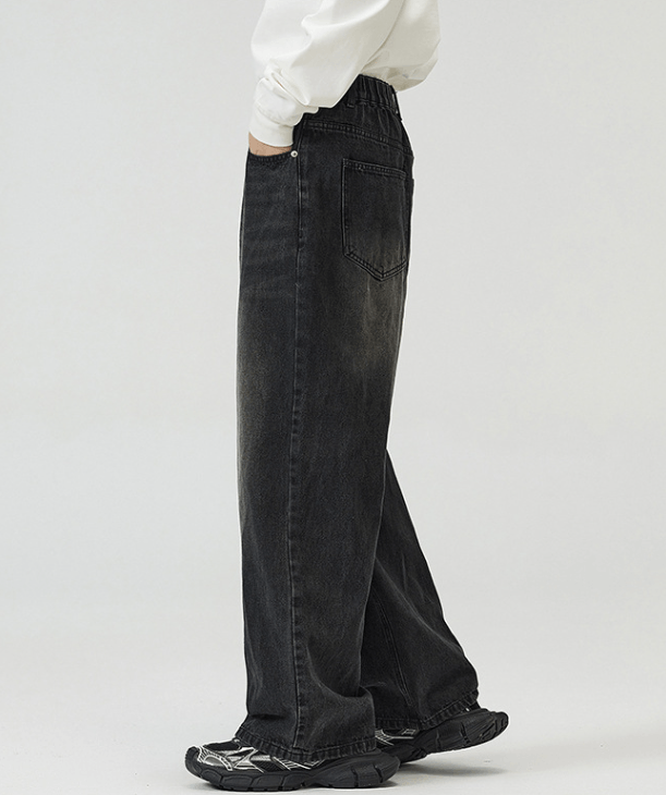 Japanese Brand × Jean Distressed loose wide-leg washed baggy jeans Size US 32 / EU 48 - 5 Thumbnail