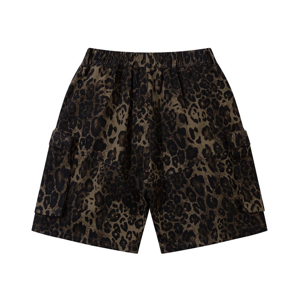 Japanese Brand × Vintage Men's loose casual multi-pocket leopard cargo shorts Size US 32 / EU 48 - 2 Thumbnail