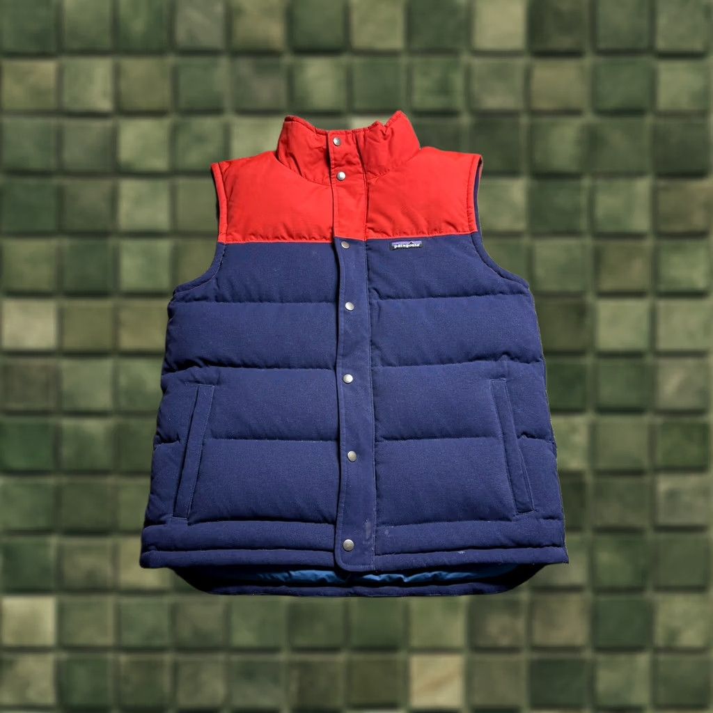 Patagonia Patagonia Bivy Puffer Vest Men Medium Blue Red Full Zip Duck Down Snap Button – Vintage Size US M / EU 48-50 / 2 - 1 Thumbnail