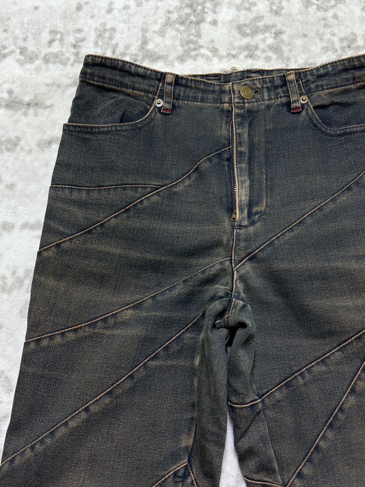 Japanese Brand VIVA PRESTO RECONSTRUCTED FLARED DENIM Size 26" / US 2 / IT 38 - 4 Thumbnail