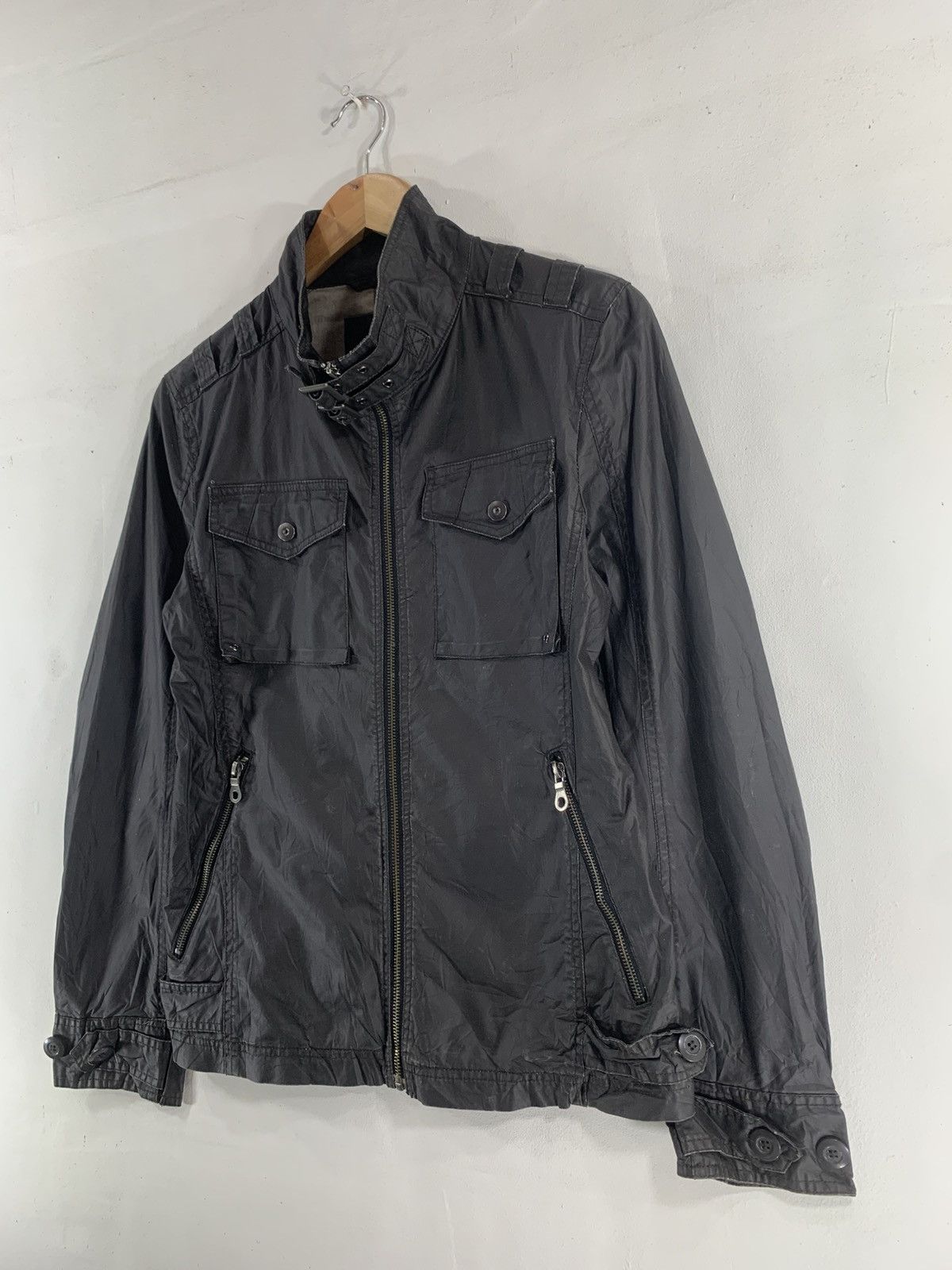 Mossimo Mossimo Sport Waxed Bikers Racing Jacket Size US M / EU 48-50 / 2 - 7 Thumbnail