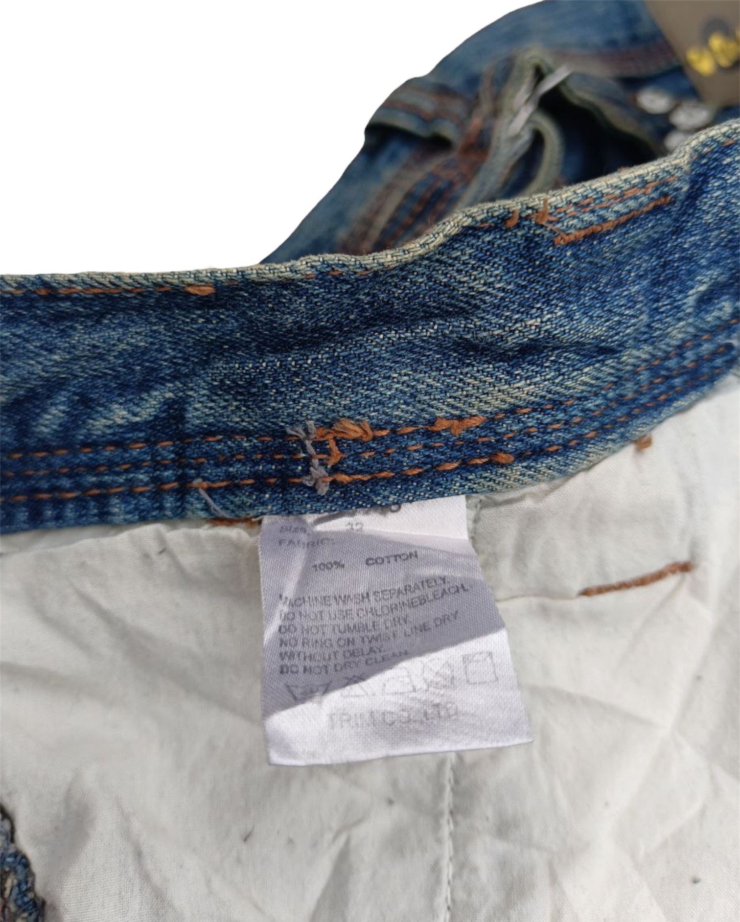 If Six Was Nine Back Vintage Distressed Denim Size US 32 / EU 48 - 15 Thumbnail