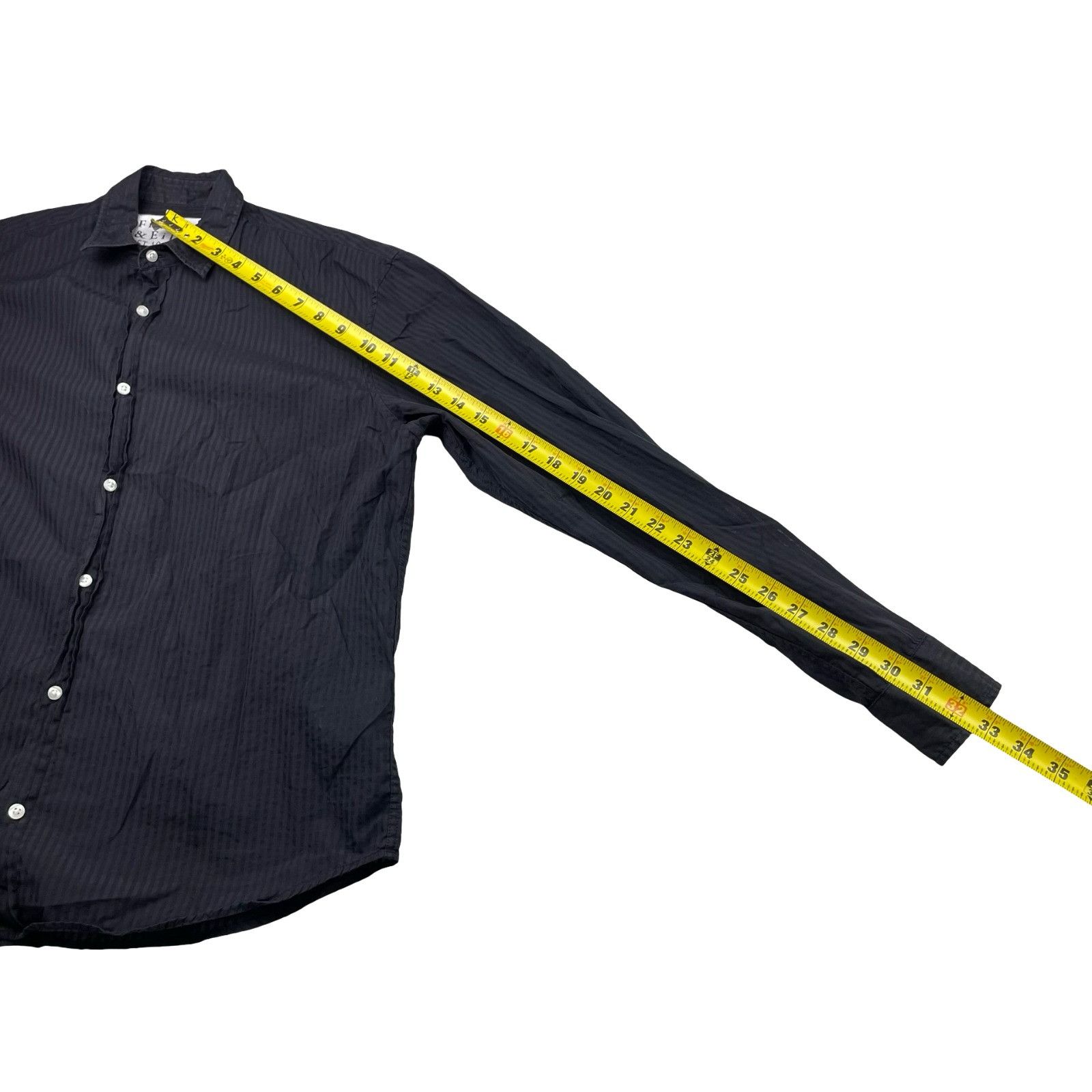 Frank & Eileen Frank & Eileen Men's Paul 100% Cotton L/S Button Shirt Black Size US S / EU 44-46 / 1 - 8 Thumbnail