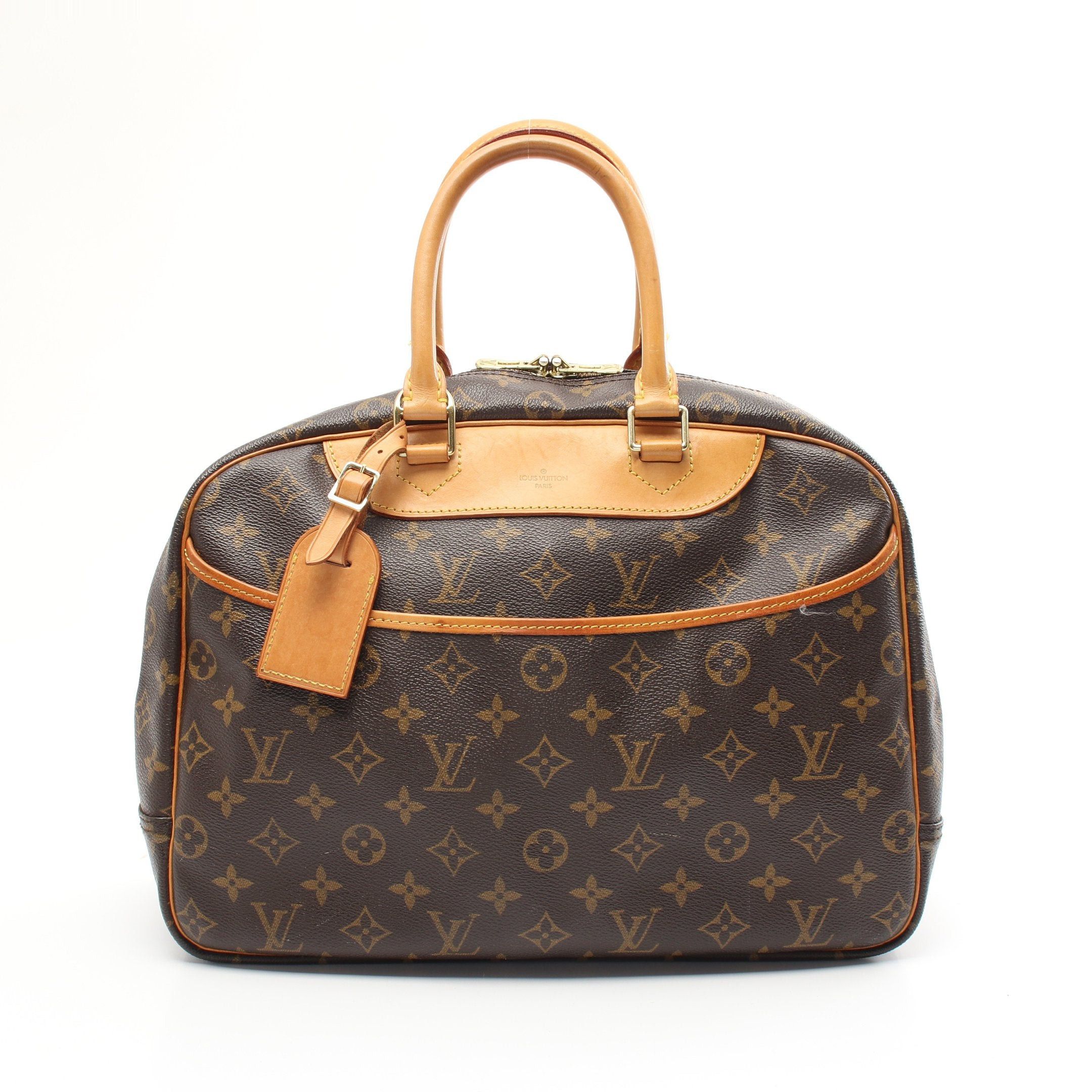Louis Vuitton Louis Vuitton Deauville Bowling Vanity Monogram Handbag Leather Brown Size ONE SIZE - 1 Thumbnail