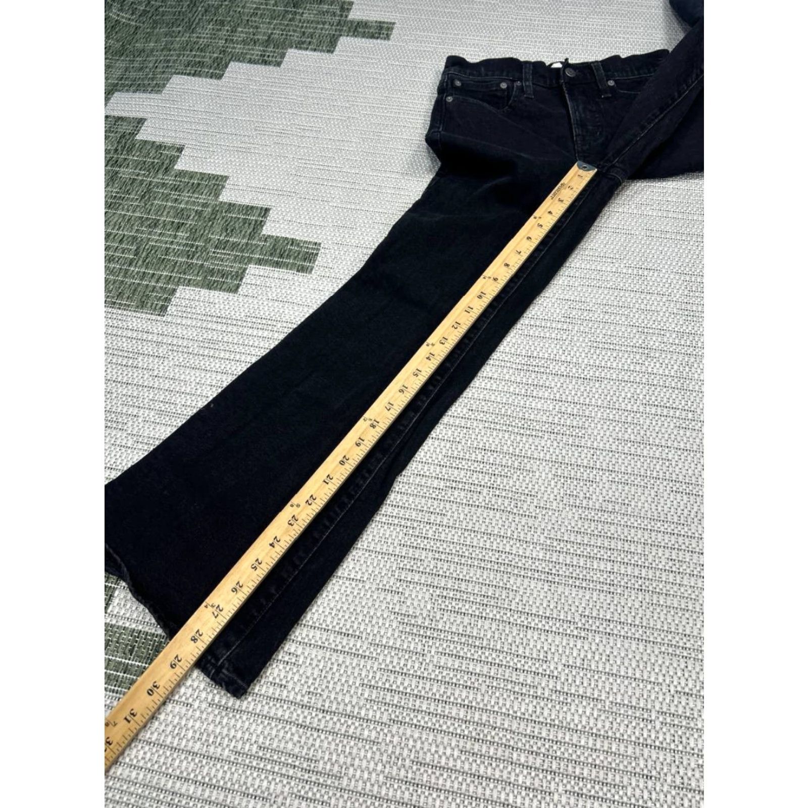 Madewell Madewell The Perfect Vintage Jeans Womens 25P Black Cotton Mid Rise 26x28 Flared Boyfriend Style City Preppy Mens? Size 42" / US 20 - 5 Thumbnail