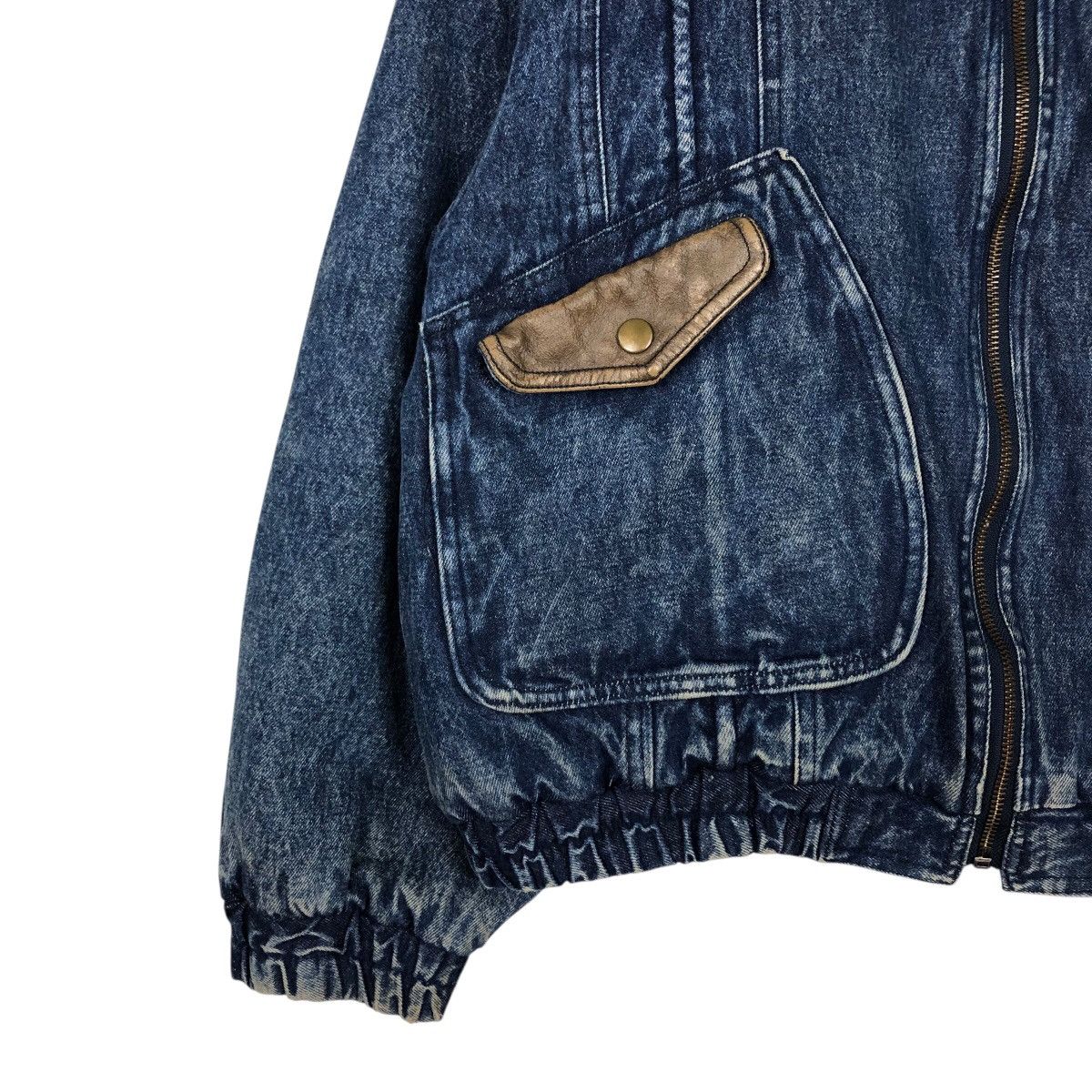 Japanese Brand 📌Vintage Bomber Denim Jacket Unbranded Blanket Issey Miyake Size US M / EU 48-50 / 2 - 5 Thumbnail