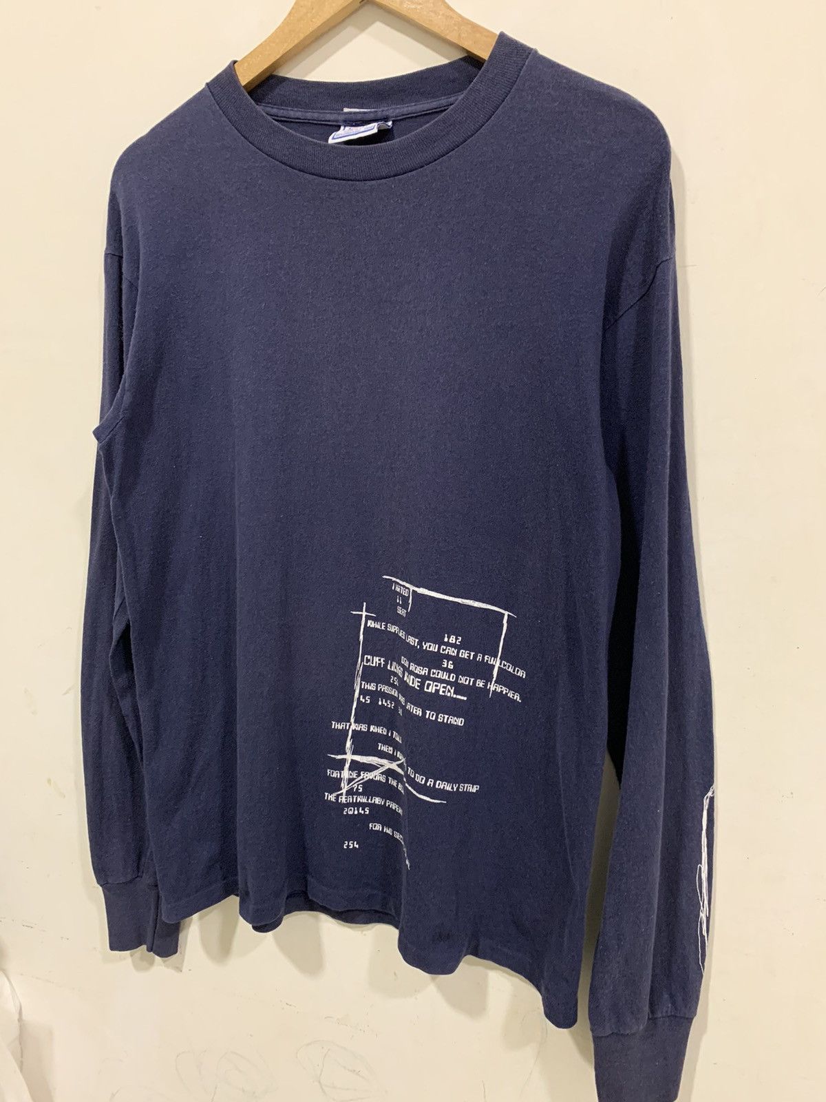 Vintage Vintage Poem Long Sleeve Tee Size US M / EU 48-50 / 2 - 2 Thumbnail