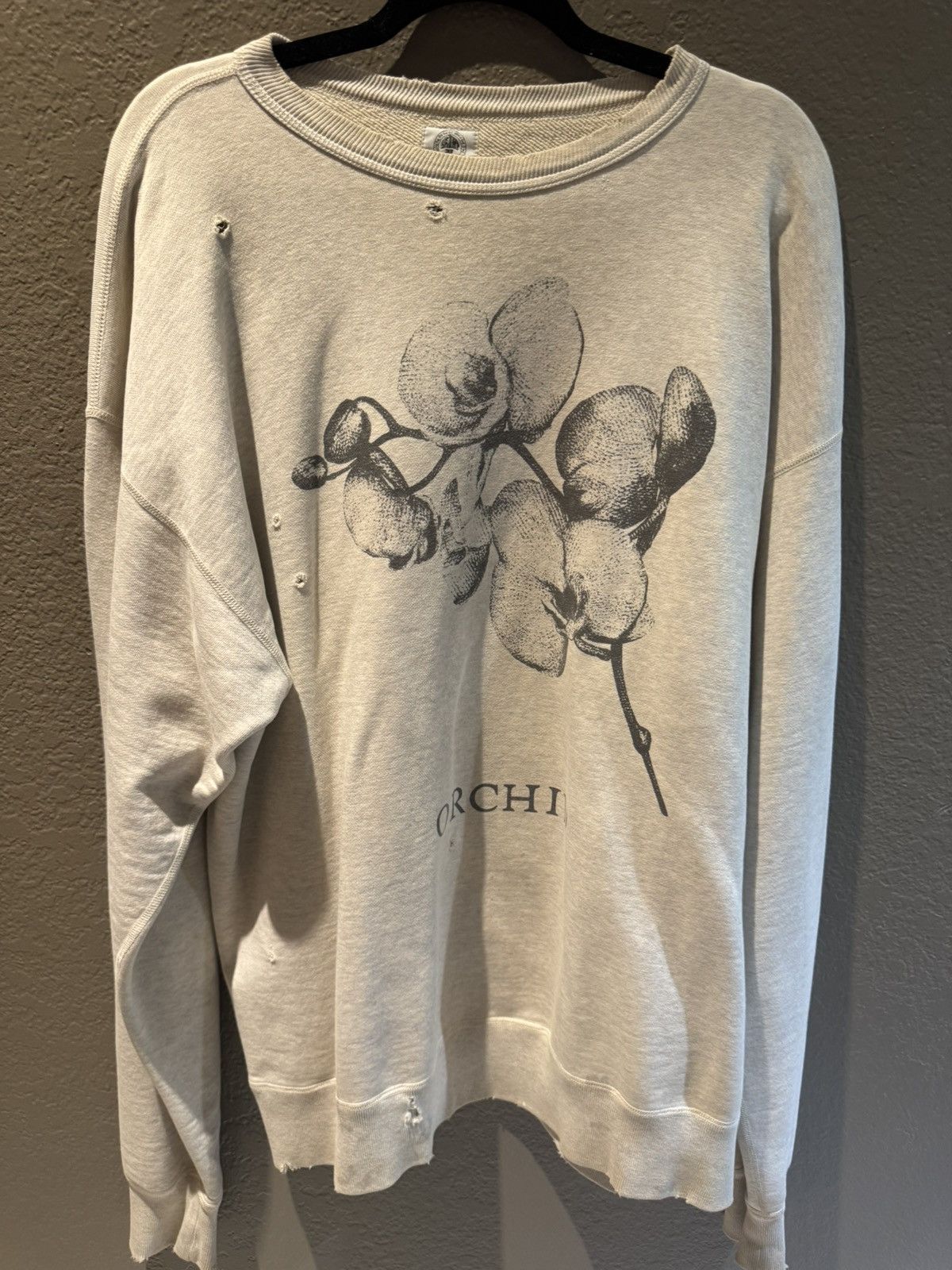 Saint Michael Love Orchid Crewneck Distressed Paint Splattered Faded Soft Size US XL / EU 56 / 4 - 1 Thumbnail