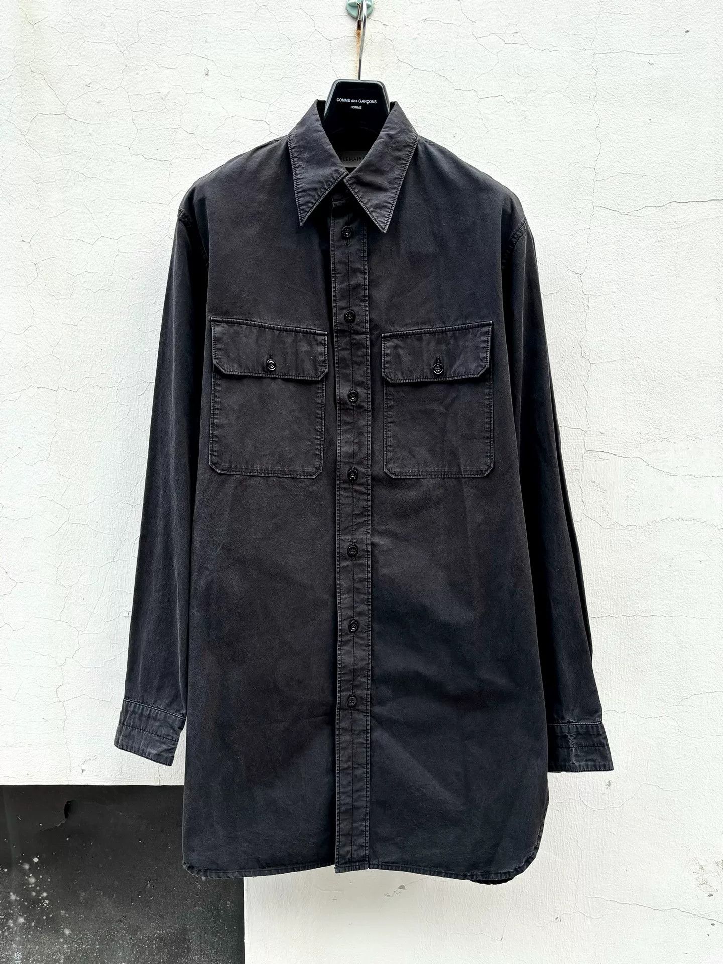 Lemaire Lemaire Carbon Gray Long Shirt Size US L / EU 52-54 / 3 - 1 Thumbnail