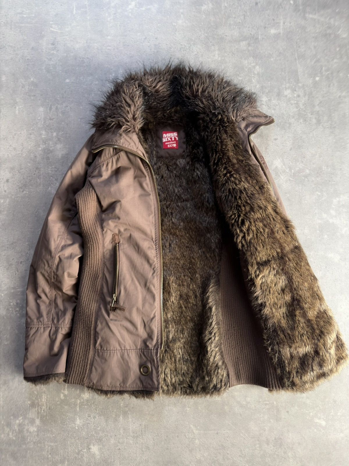 Miss Sixty Miss Sixty Faux Fur and Leather Afghan Coat. | Grailed