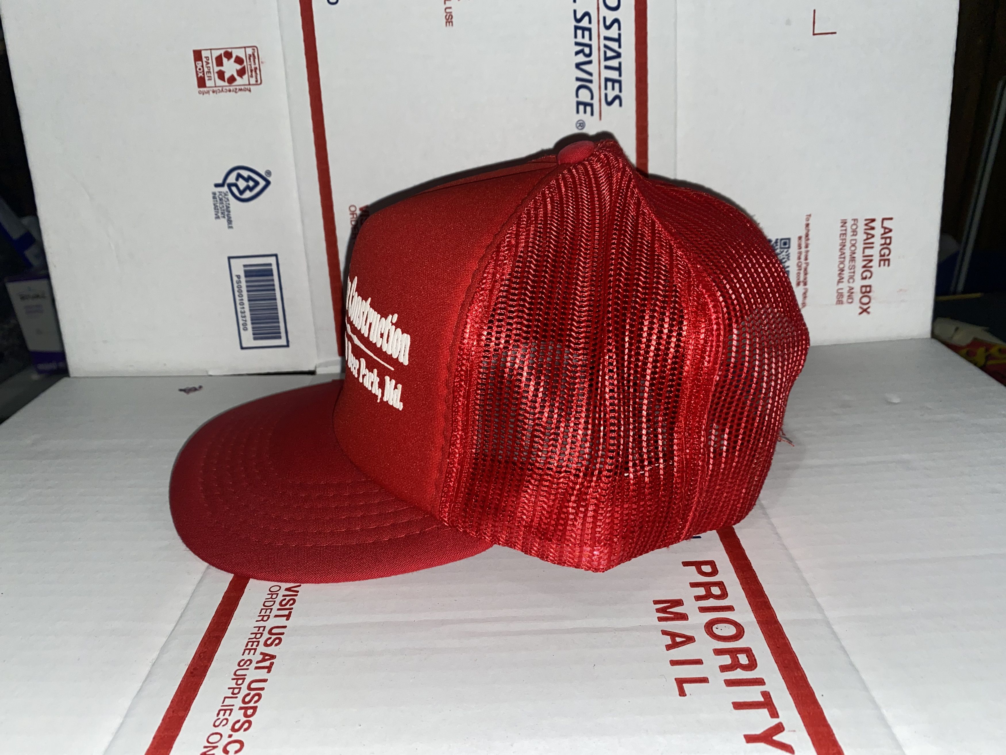 Vintage vintage Yupoong Trucker hat cap Ken Niner Construction Deer Size ONE SIZE - 2 Thumbnail