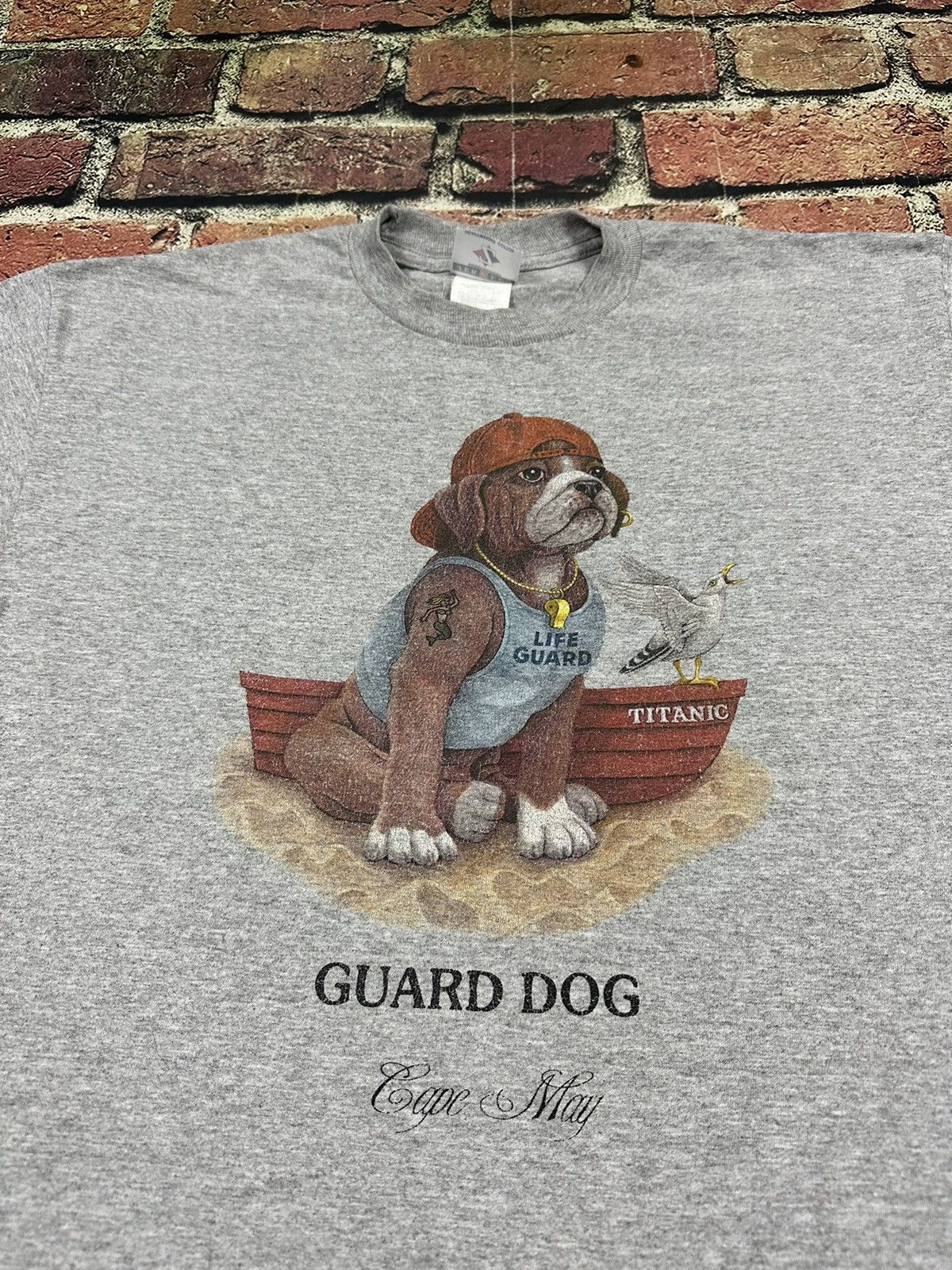 Vintage Vintage 90s Life Guard Dog Tee Cape May Titanic New Jersey Size US M / EU 48-50 / 2 - 3 Thumbnail