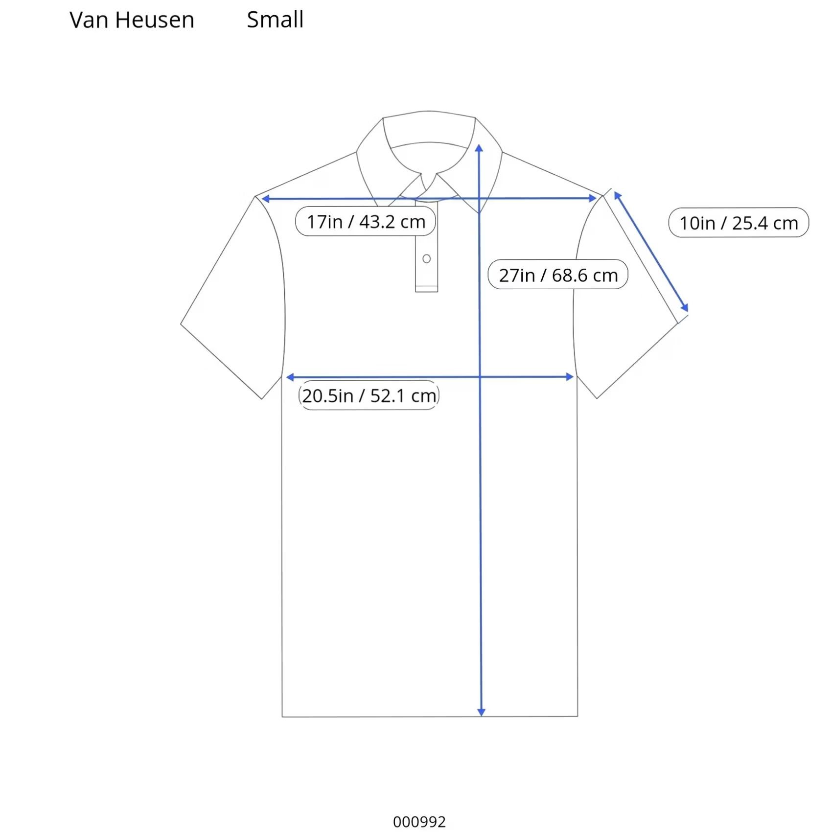 Van Heusen Van Heusen Classic Polo Shirt S - Blue Stripe Size US S / EU 44-46 / 1 - 8 Thumbnail