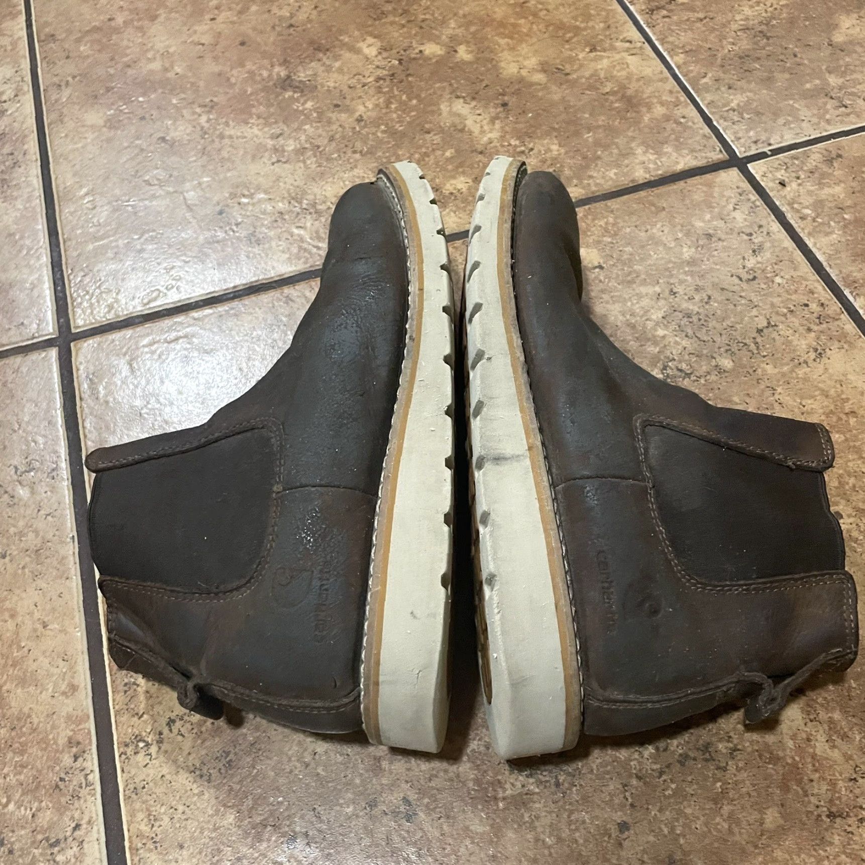 Carhartt Carhartt Boots Mens 11 5" Soft Toe Chelsea Wedge FW5033-M Brown Leather Work Safety Shoe Size US 11 / EU 44 - 6 Thumbnail