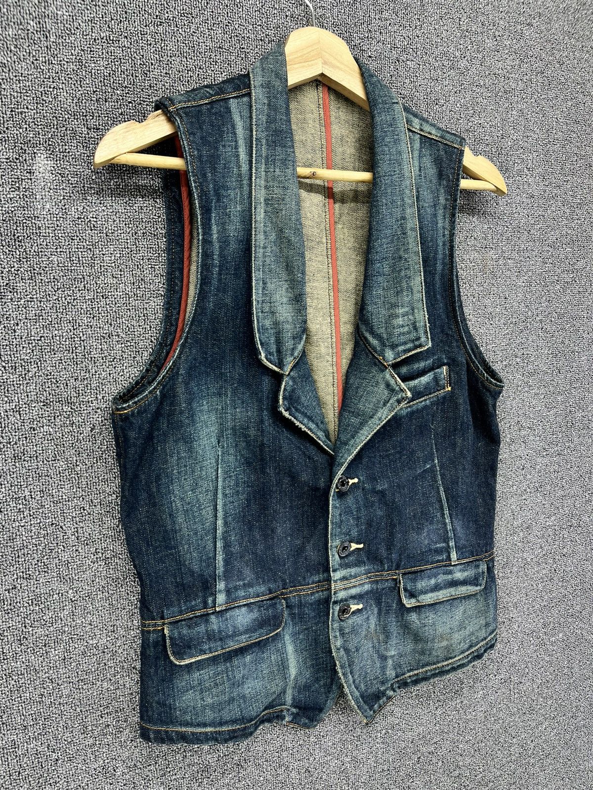 Japanese Brand Vintage Haib Rare Denim Vest Size M / US 6-8 / IT 42-44 - 2 Thumbnail