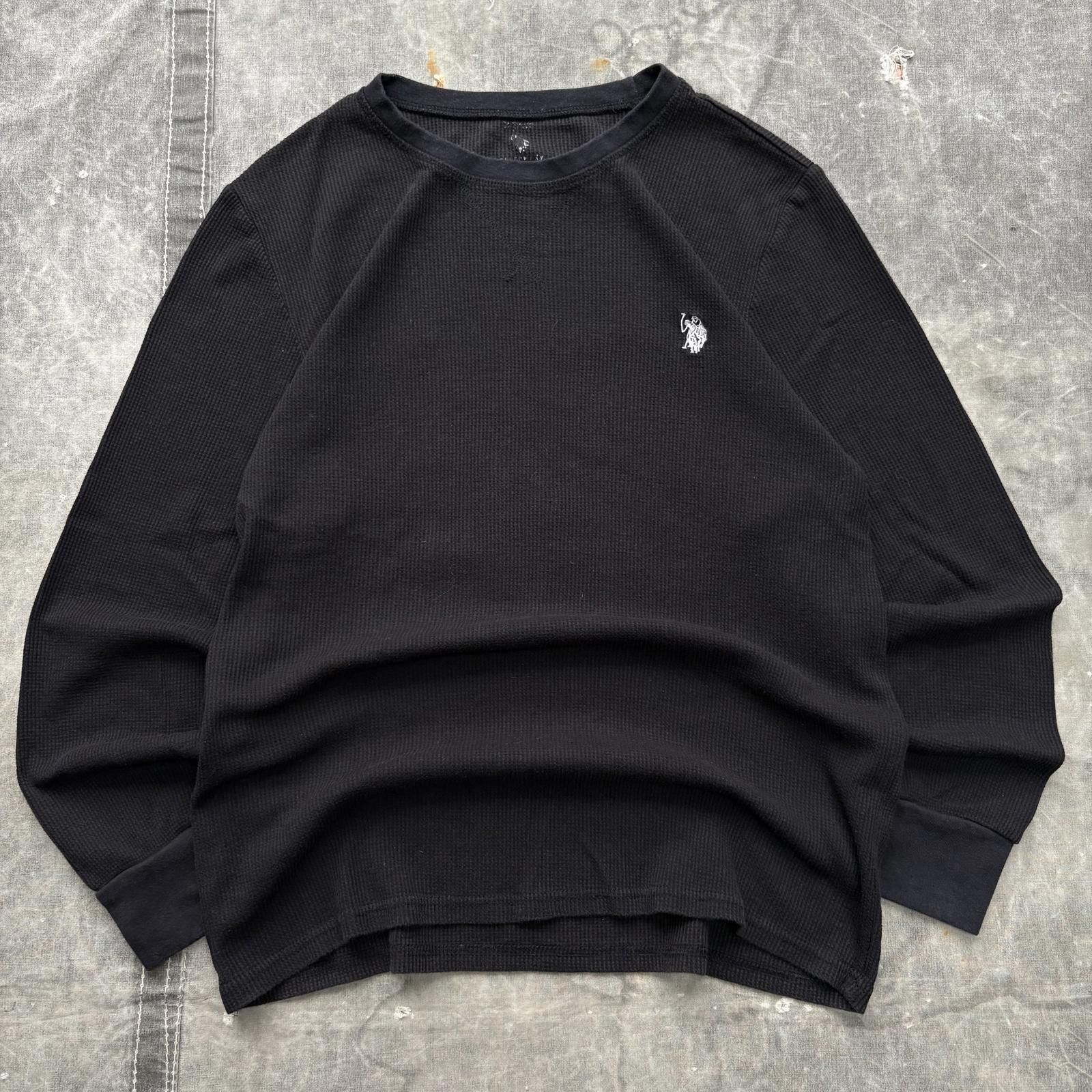 U.S. Polo Assn. Vintage Y2K U.S. Polo Assn. Black Grunge Skate Thermal Shirt Size US L / EU 52-54 / 3 - 1 Thumbnail