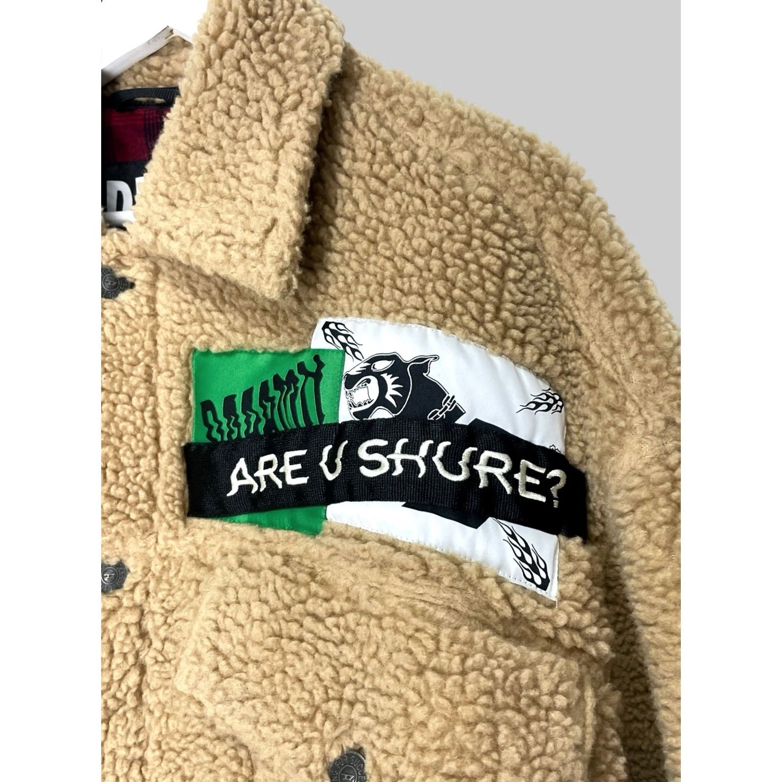 Diesel Diesel Jacket Sherpa Oversized Women L Beige Size L / US 10 / IT 46 - 5 Thumbnail
