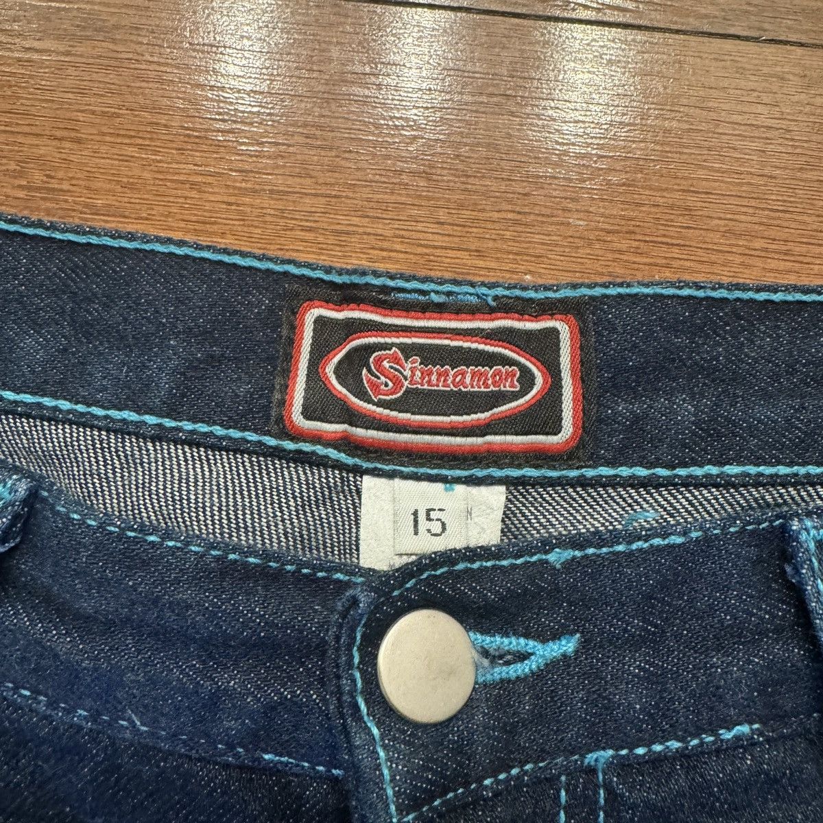 JNCO Vintage 90s Sinnamon Women’s Denim Jeans Sz 15Wide Leg Baggy Size 38" / US 16 / IT 52 - 5 Thumbnail