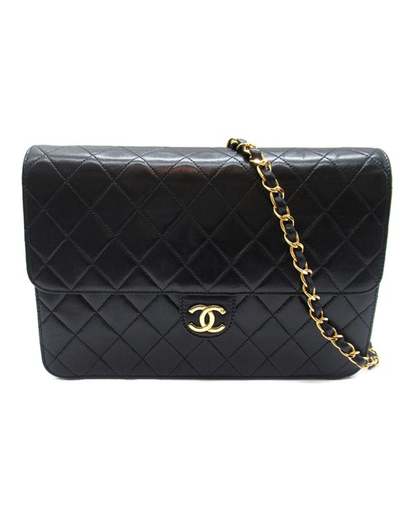 image of Chanel Quilted Cc Flap Crossbody Bag In Black, Women's