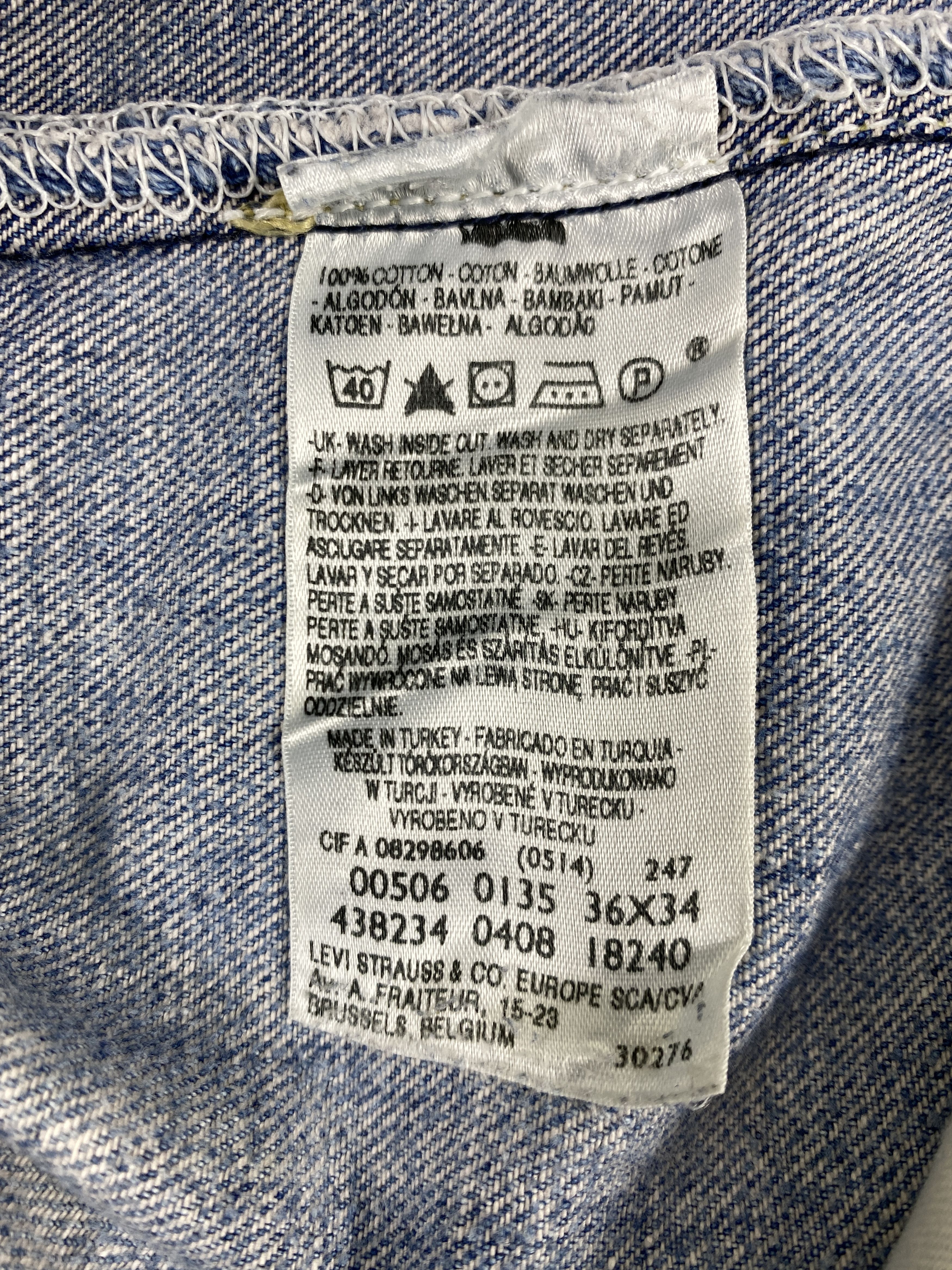 Levi's Light Blue Wash Vintage Levi's 506 37x31.5 Denim -JN1435 Size US 37 - 11 Thumbnail