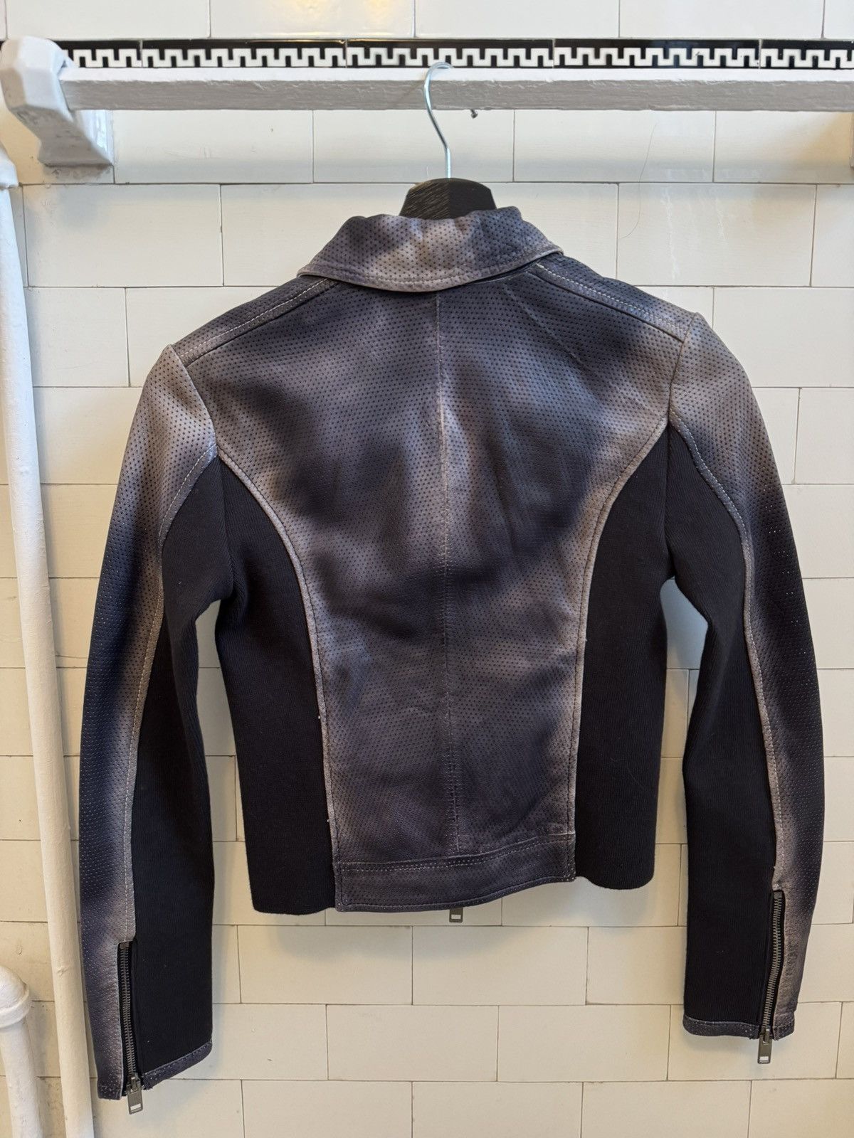 Diesel Panelled perforated-leather jacket Size XS / US 0-2 / IT 36-38 - 11 Thumbnail