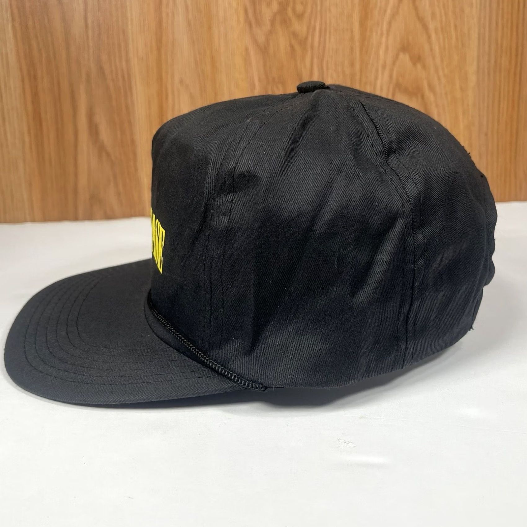 Roper VINTAGE Unbranded TransLease Rope SnapBack Trucker Hat Cap Black Adjustable Mens Size ONE SIZE - 4 Thumbnail