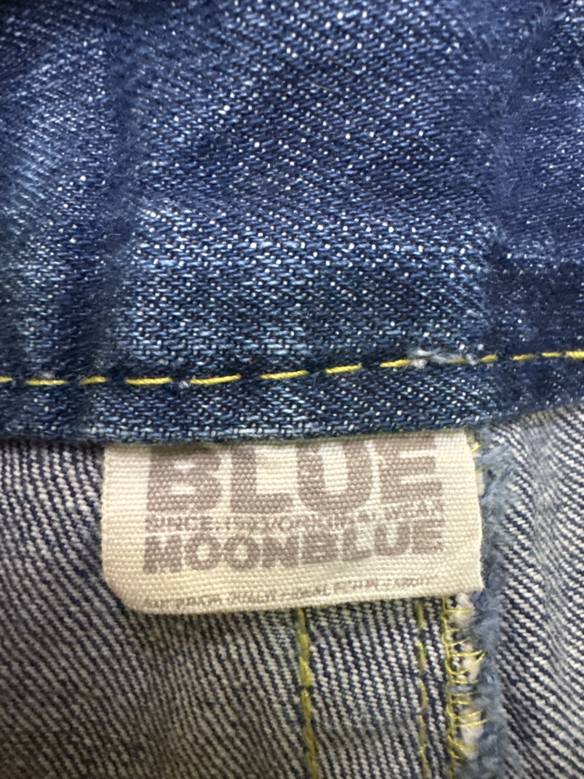 Hysteric Glamour Blue Moon Straight Cut Low Rise Jeans Y2K Graphic Denim Size US 31 - 12 Thumbnail