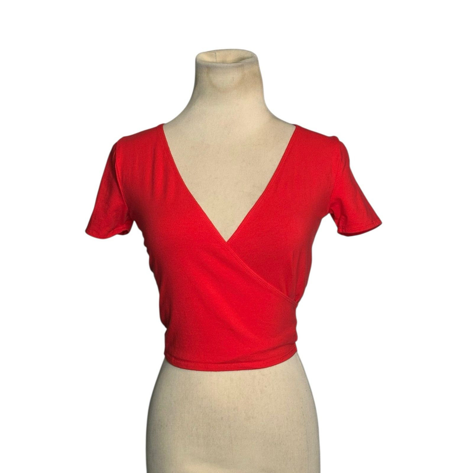 Hollister Hollister red short sleeves wrap top size XS Size XS / US 0-2 / IT 36-38 - 11 Thumbnail
